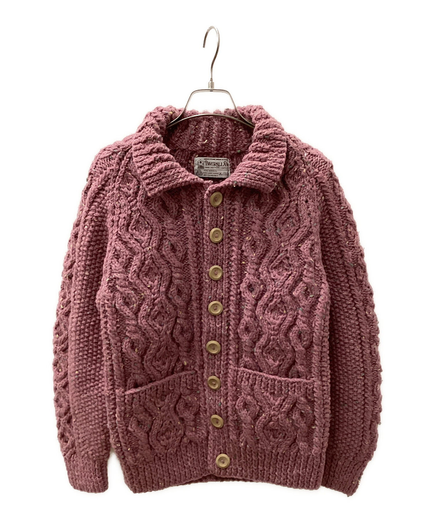 INVERALLAN」 ニットカーディガン - レッド レディース 中古・古着通販 
