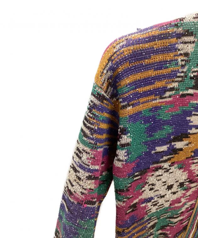 MISSONI パターン長袖カーディガン リバーシブル 中古・古着通販】MISSONI (ミッソーニ) 厚手カーディガン マルチカラー