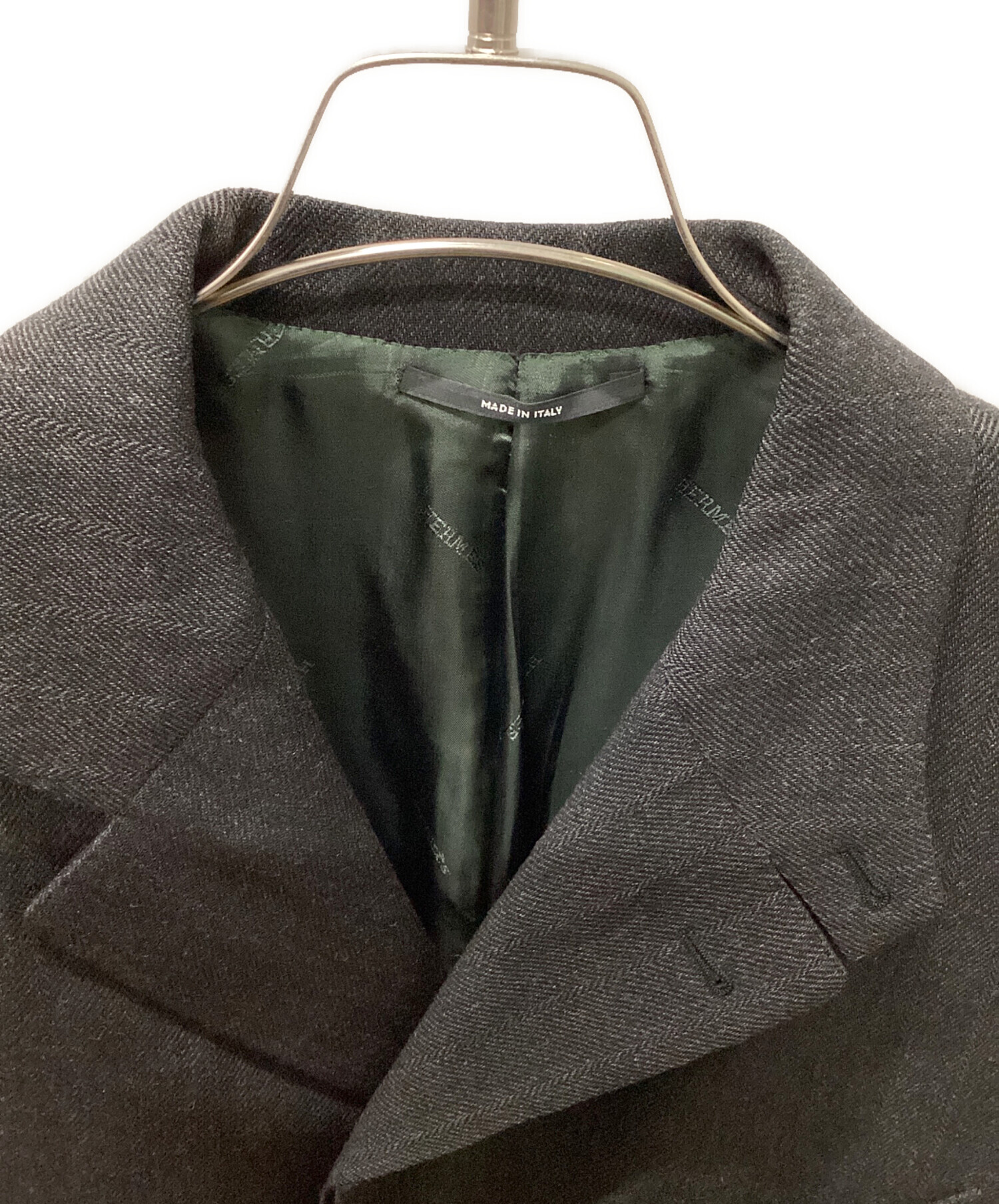 中古・古着通販】HERMES (エルメス) ステンカラーコート グレー サイズ