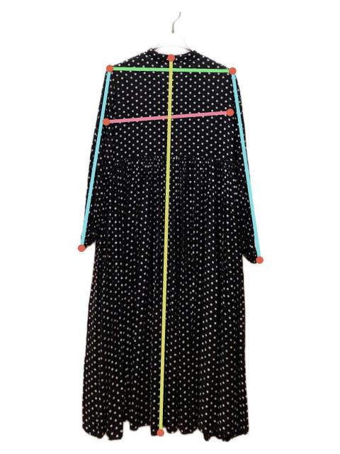 中古・古着通販】BEARDSLEY (ビアズリー) ドットギャザーワンピース