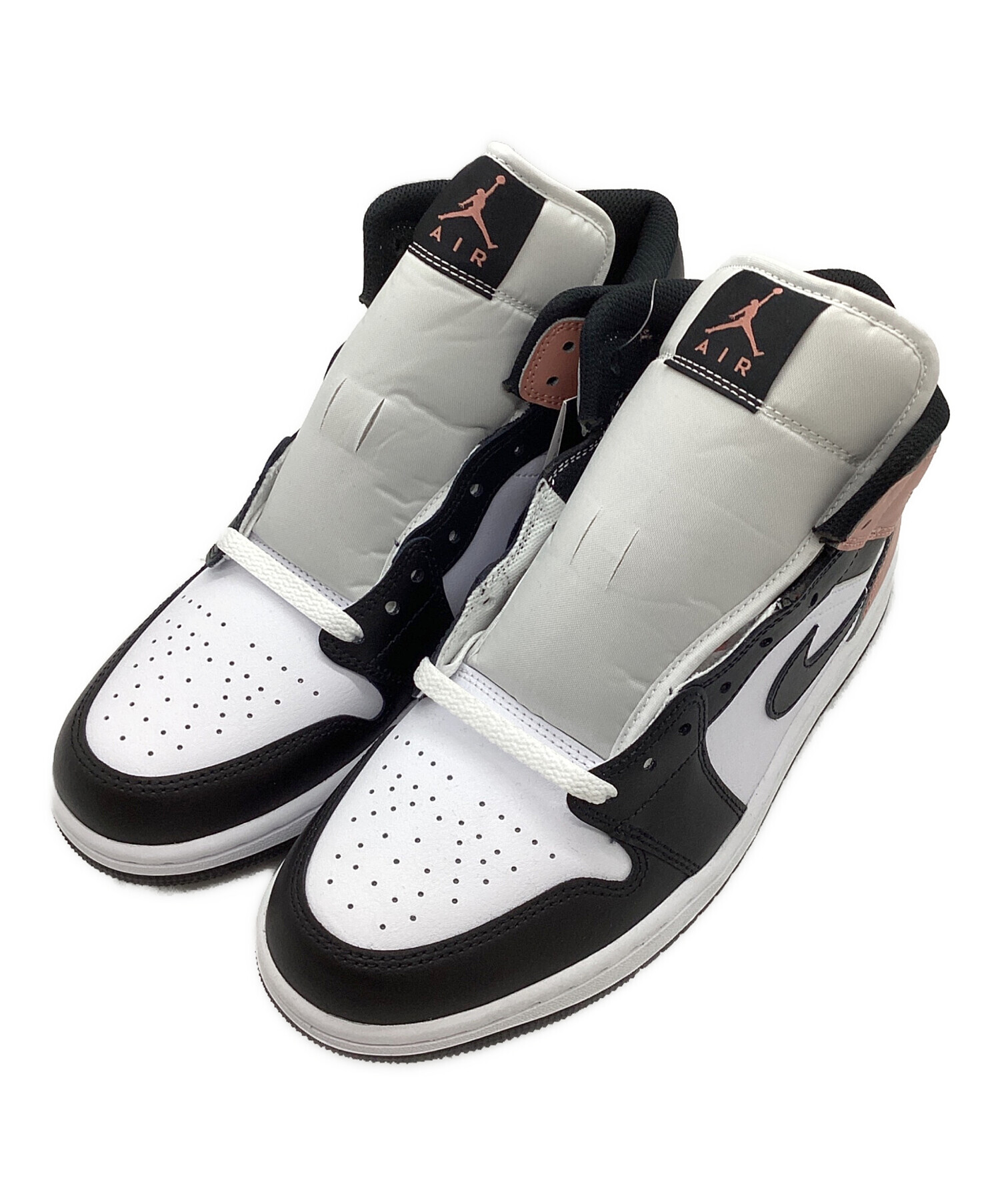 中古・古着通販】NIKE (ナイキ) AIR JORDAN 1 MID WHITE/BLACK/PINK 
