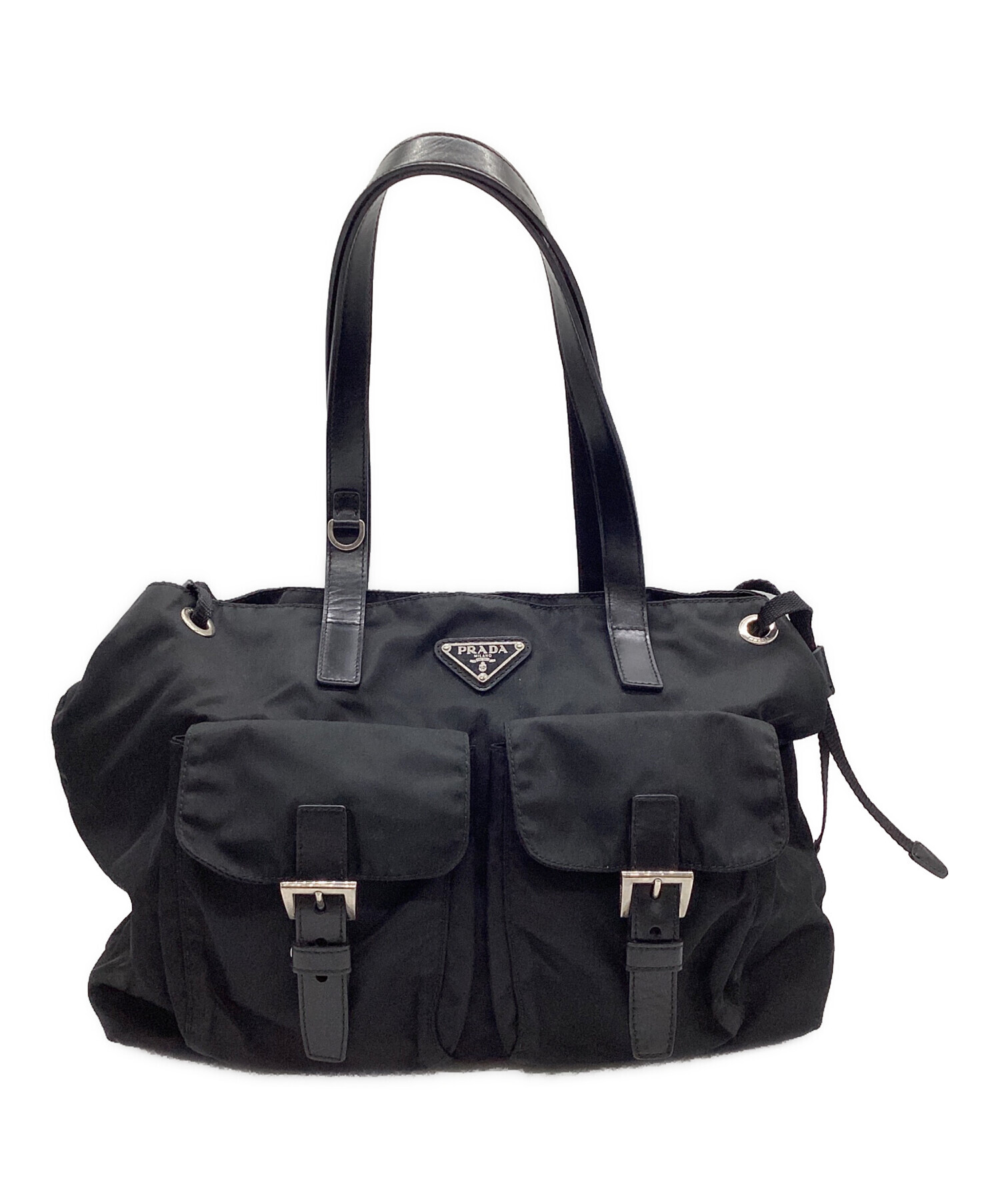 中古・古着通販】PRADA (プラダ) ナイロンショルダーバッグ 三角