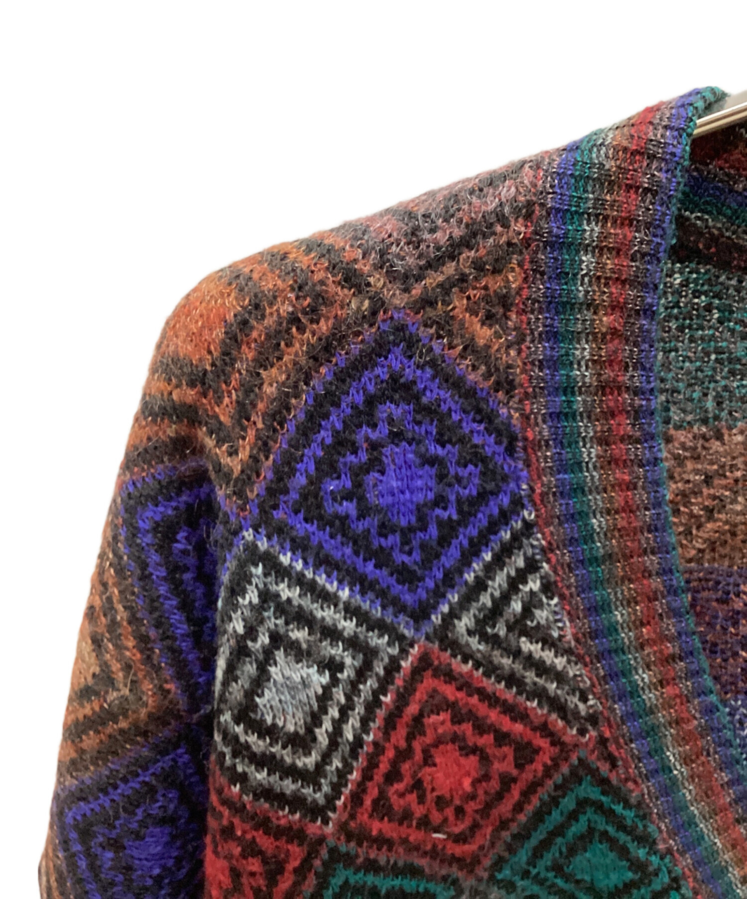 中古・古着通販】MISSONI (ミッソーニ) モヘア混ダイヤ柄ニット