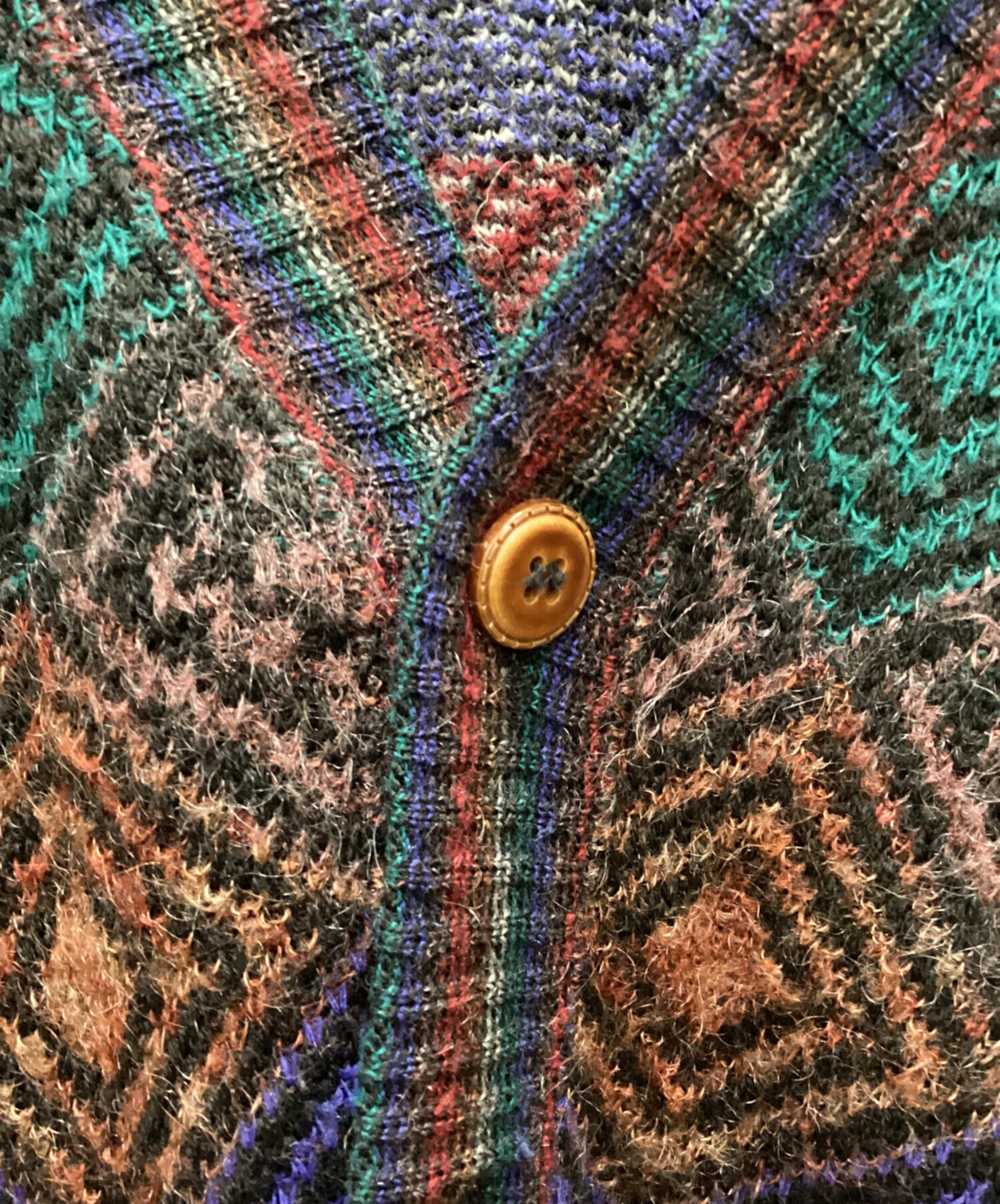 中古・古着通販】MISSONI (ミッソーニ) モヘア混ダイヤ柄ニット