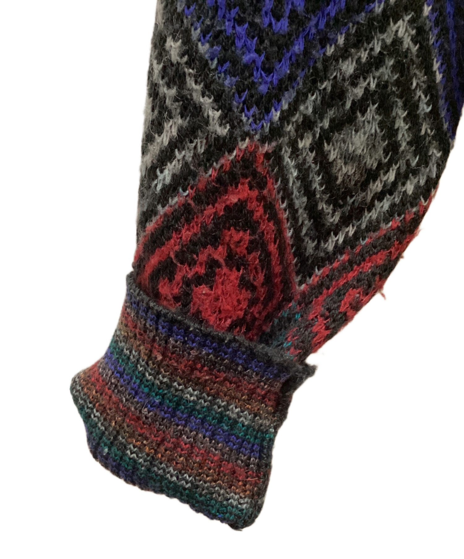 中古・古着通販】MISSONI (ミッソーニ) モヘア混ダイヤ柄ニット