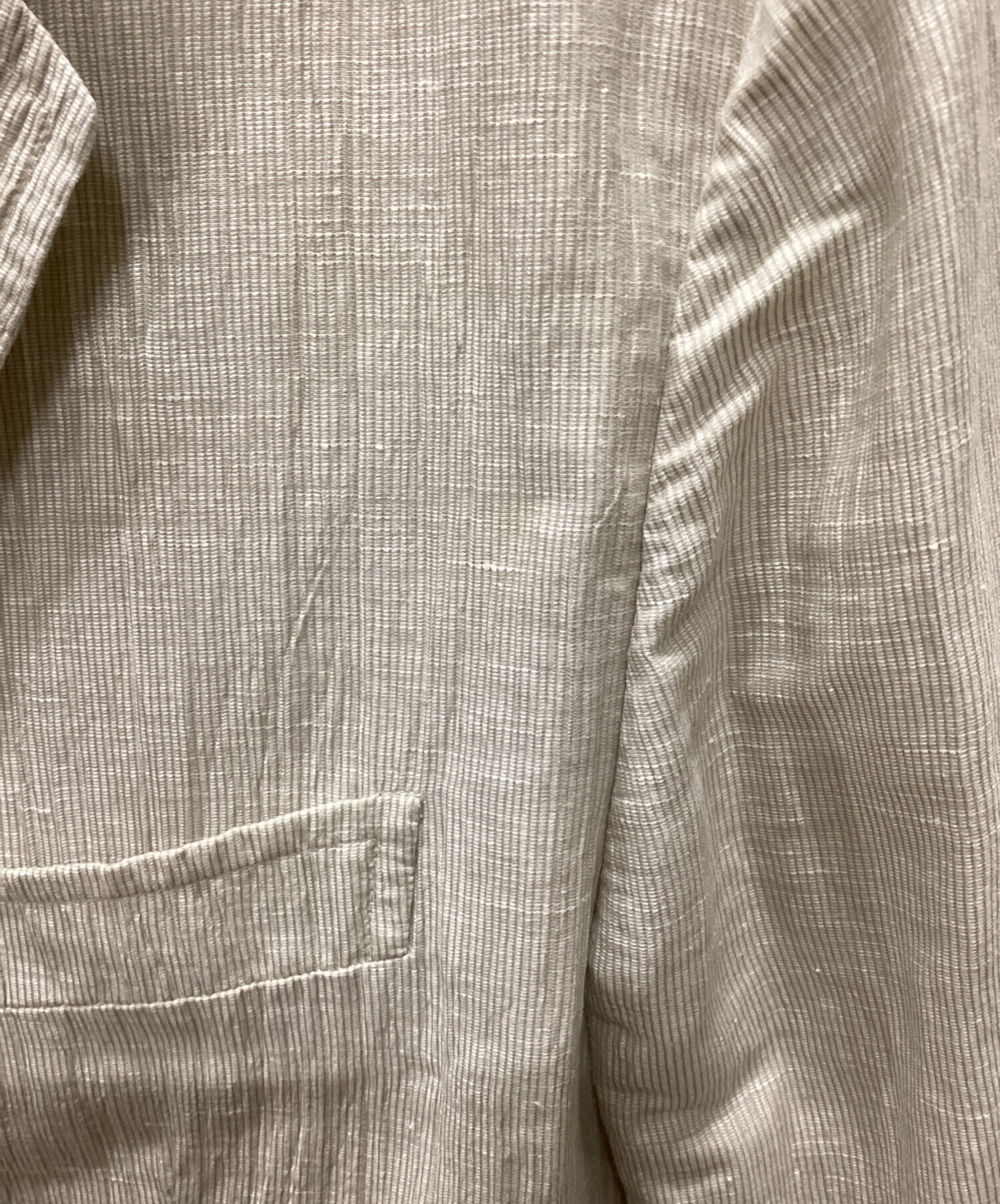 中古・古着通販】HERMES (エルメス) リネンコットン クレープ 段返り3B