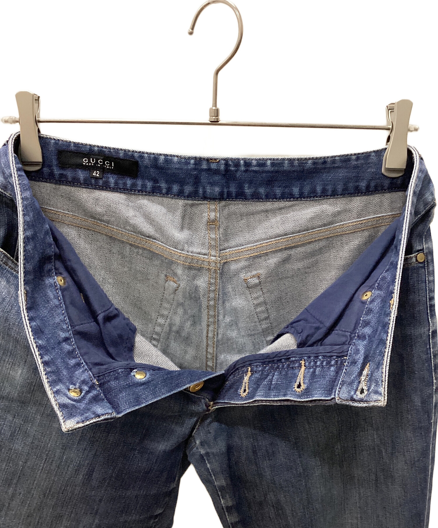 中古・古着通販】GUCCI (グッチ) デニムパンツ インディゴ サイズ:42