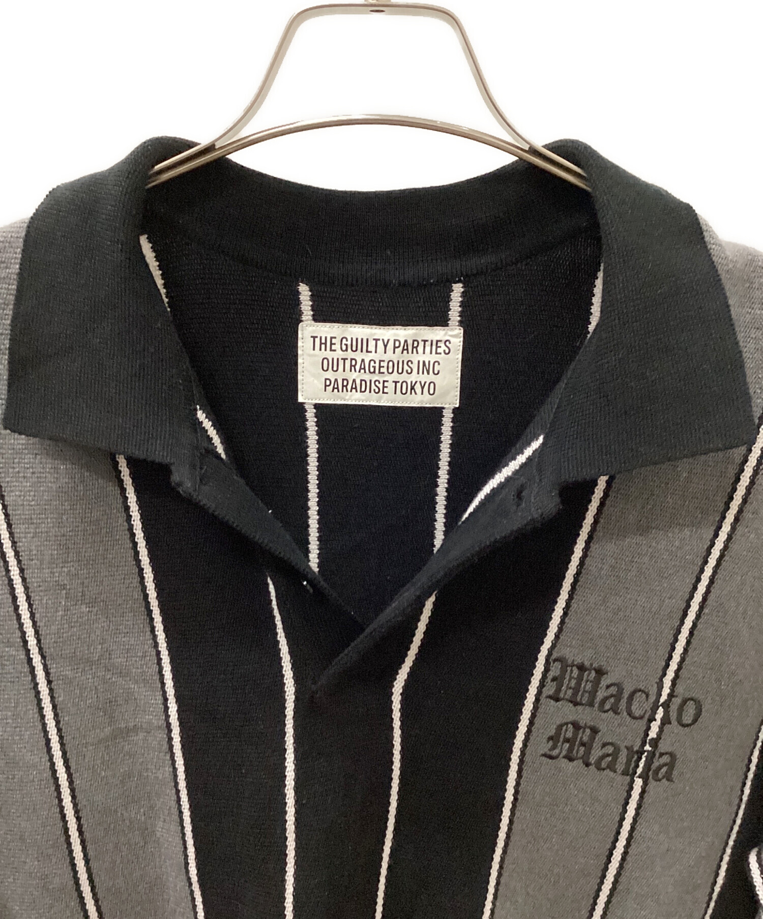 中古・古着通販】WACKO MARIA (ワコマリア) ニットポロ ブラック