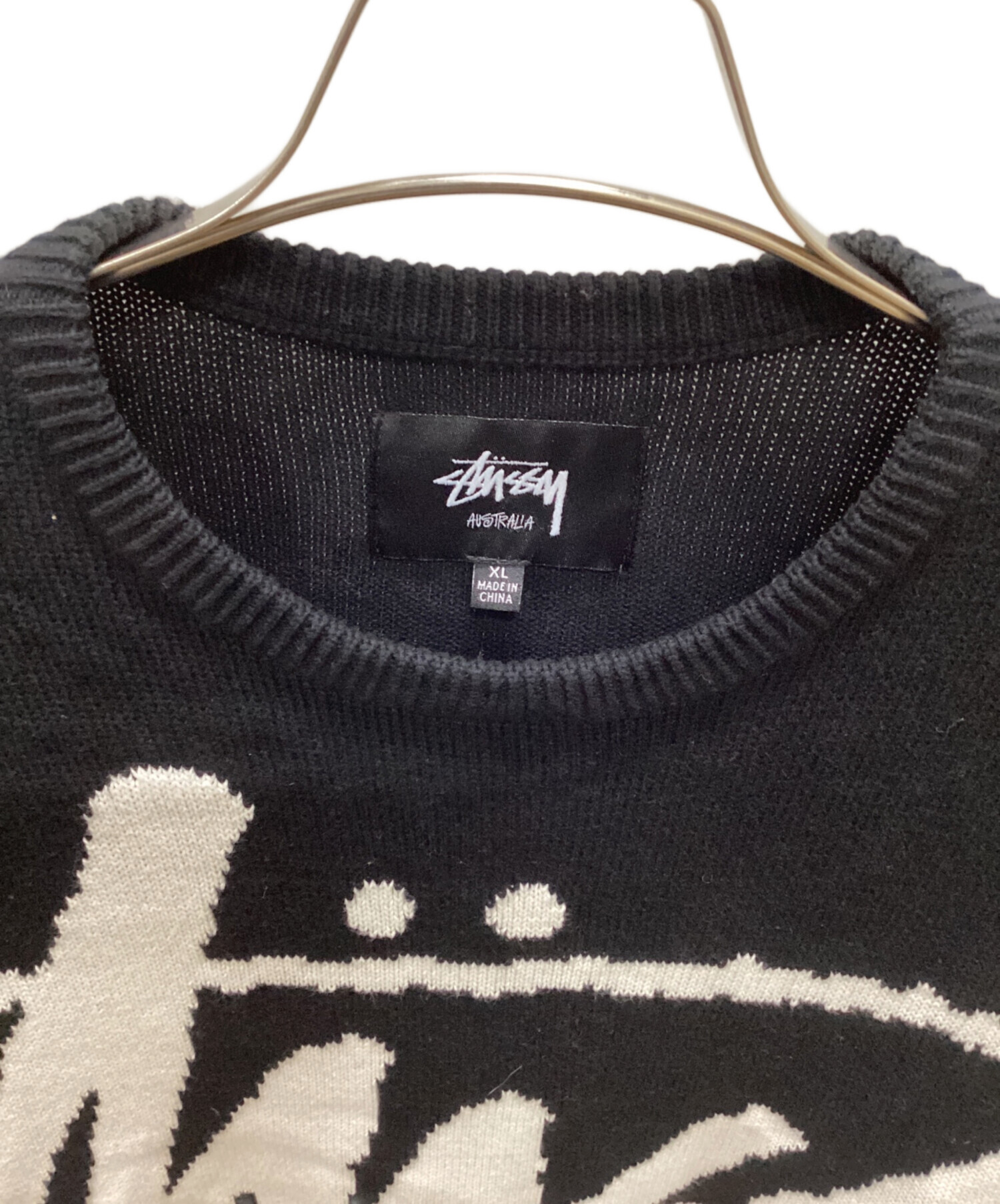 中古・古着通販】stussy (ステューシー) 厚手ニット ブラック サイズ