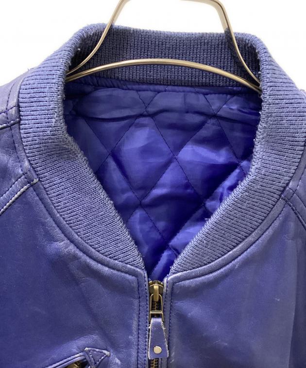 中古・古着通販】OTAGIRA (オタギラ) レザージャケット ブルー サイズ 
