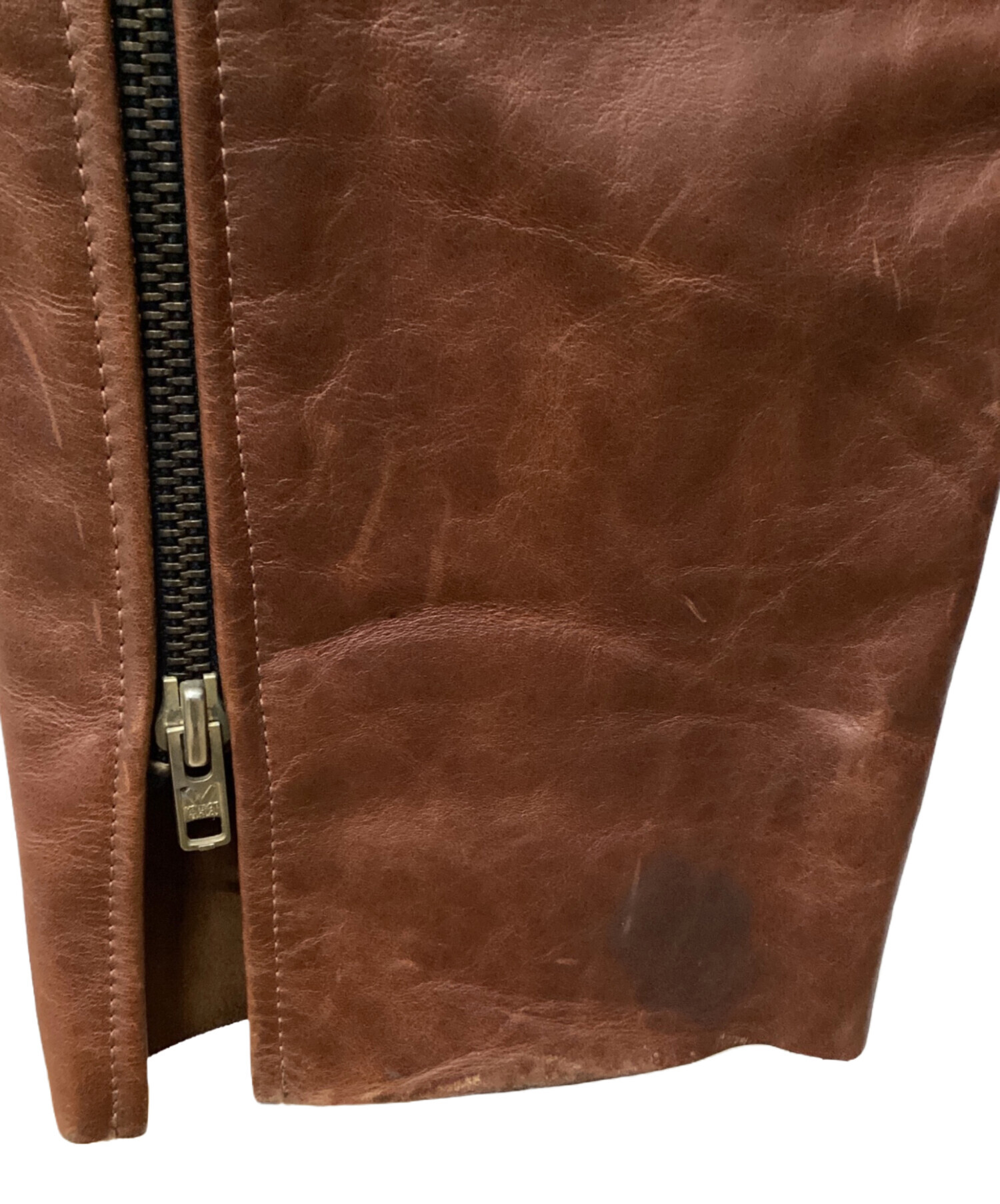 中古・古着通販】VANSON (バンソン) レザーチャップス ブラウン サイズ