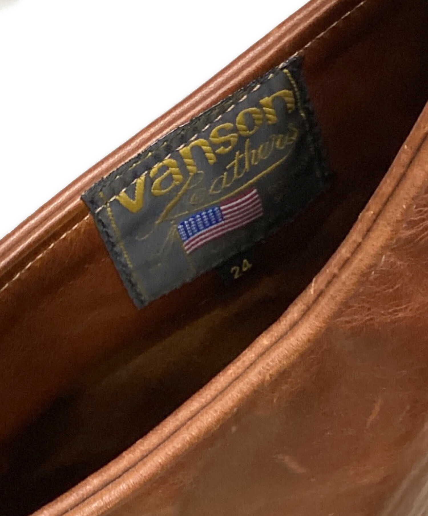 中古・古着通販】VANSON (バンソン) レザーチャップス ブラウン サイズ
