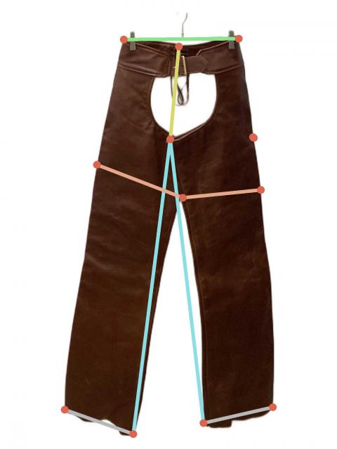 中古・古着通販】VANSON (バンソン) レザーチャップス ブラウン サイズ