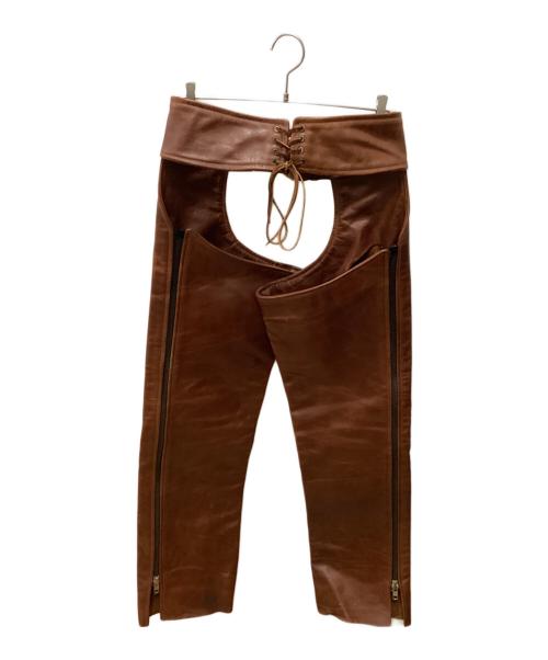 中古・古着通販】VANSON (バンソン) レザーチャップス ブラウン サイズ