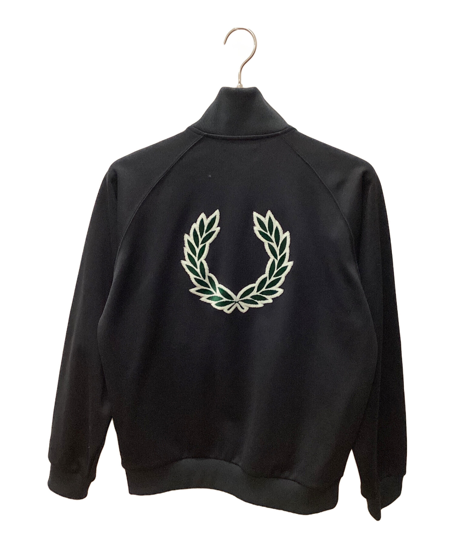 古着 フレッドペリー スナップ カーディガン トラックジャケット 黒 中古・古着通販】FRED PERRY (フレッドペリー) トラックジャケット