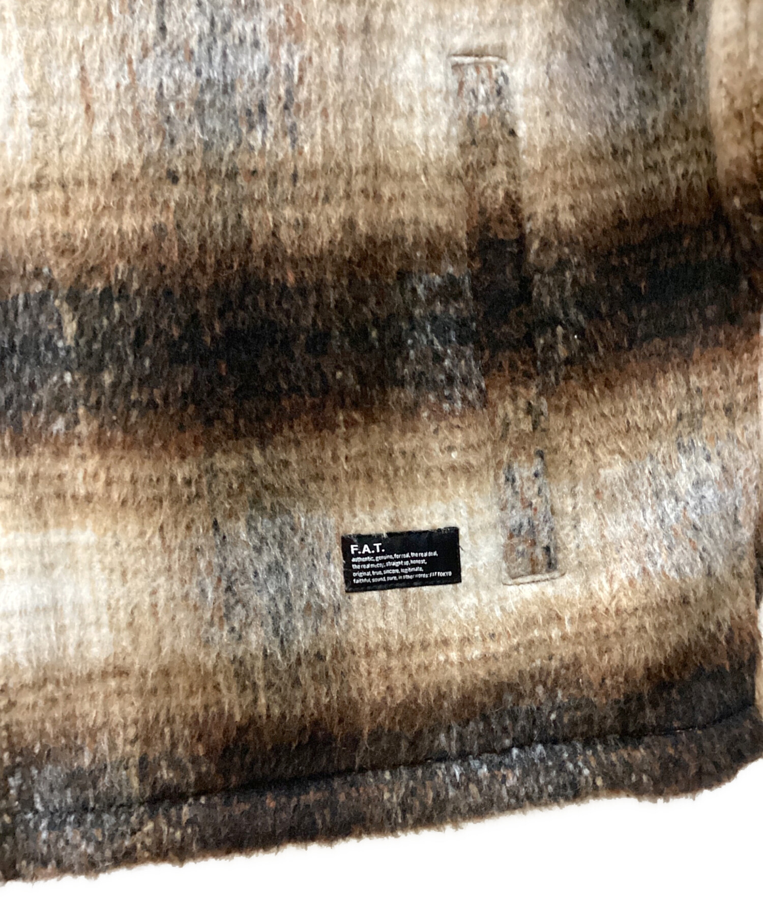 中古・古着通販】FAT (エフエーティー) SHAGGYGAN ブラウン サイズ:FAT