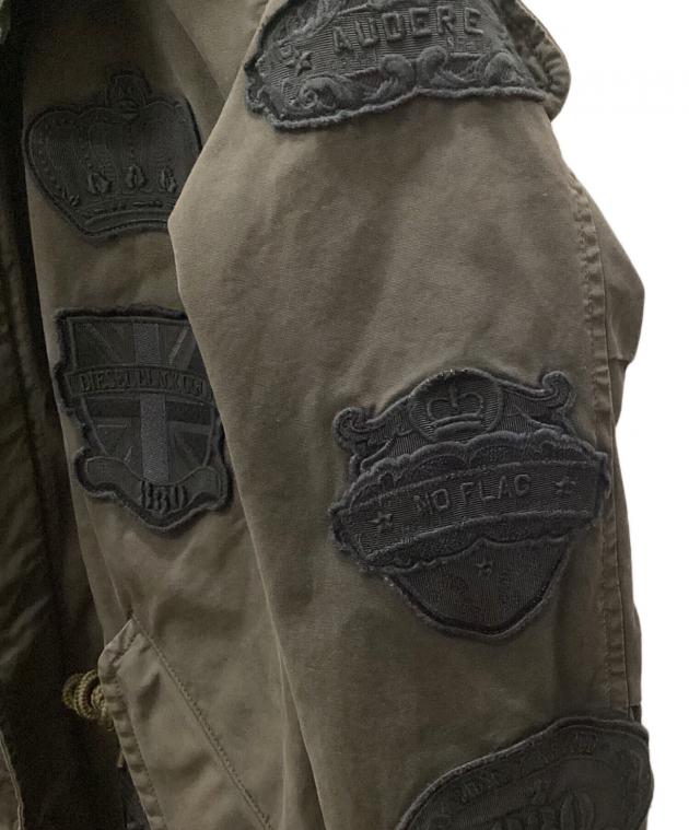 DIESEL BLACK GOLD モッズコート サイズ38 DIESEL BLACK GOLD ディーゼル ブラック ゴールド スタッズ レザー