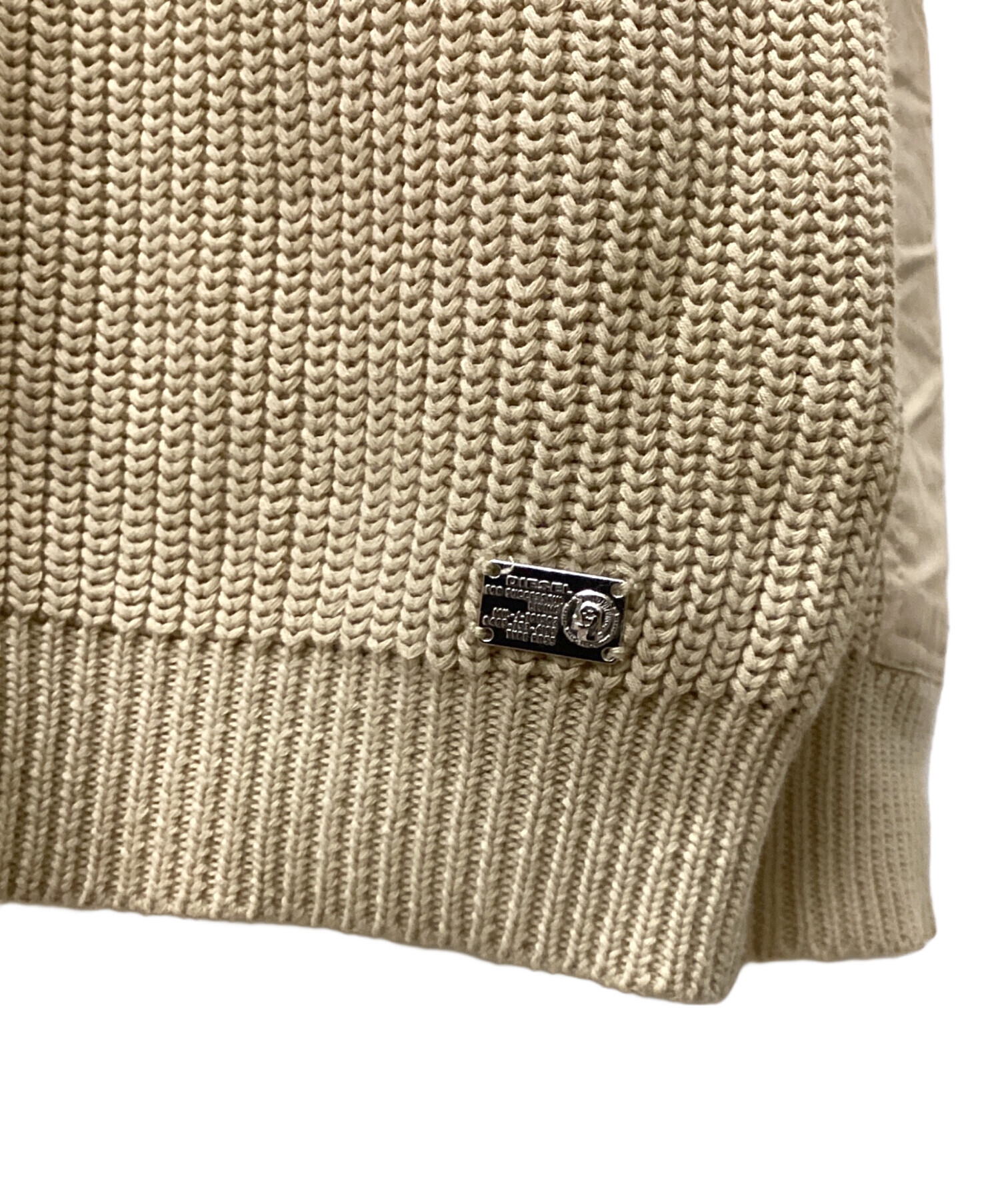 【即完】ディーゼル DIESEL ハイゲージニット　メンズ ベージュ コムドット 中古・古着通販】DIESEL (ディーゼル) ドライバーズニット ベージュ