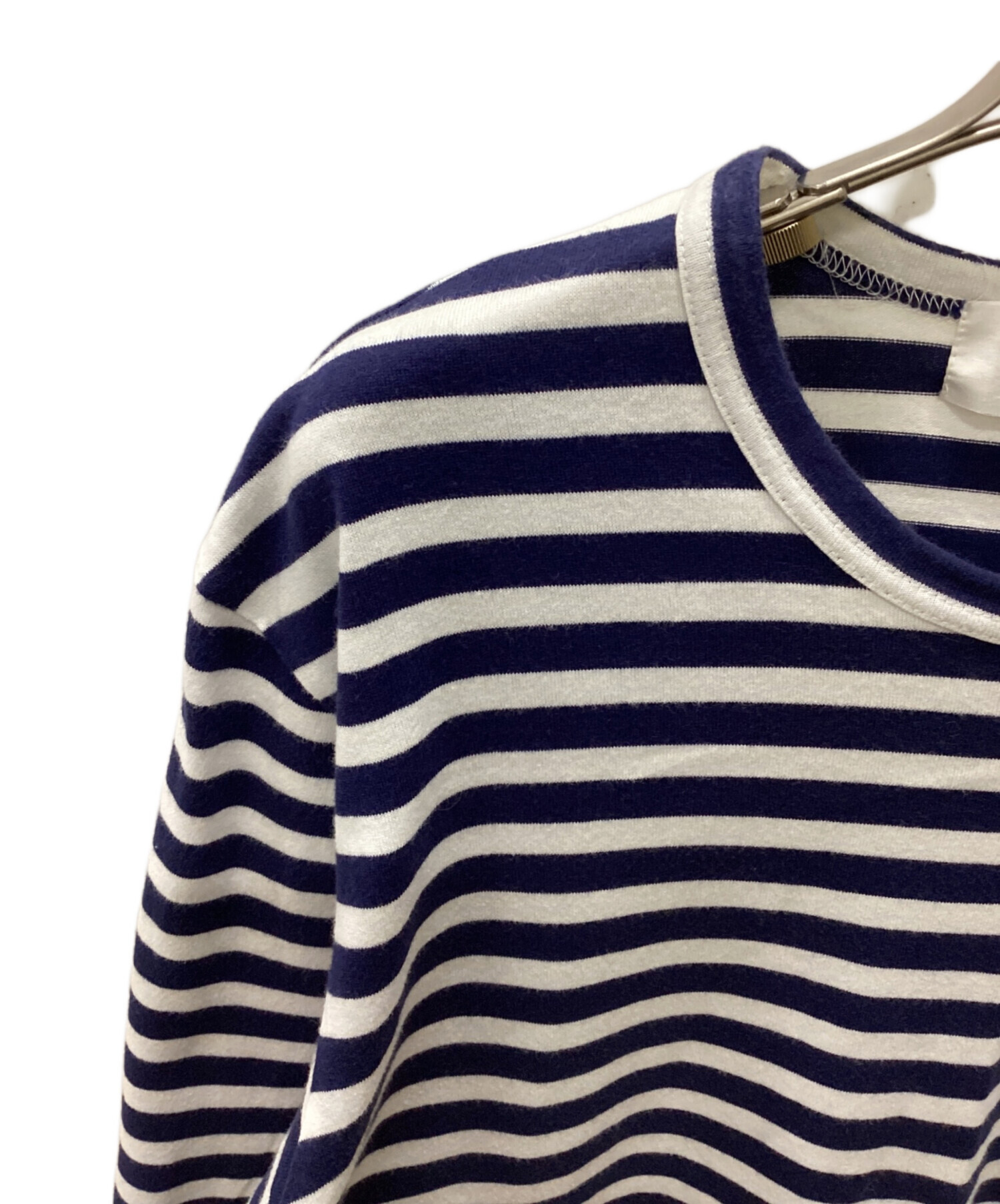 新品未使用PLAYコムデギャルソン紺白ストライプ 長袖カットソー XXL 中古・古着通販】PLAY COMME des GARCONS (プレイコムデギャルソン