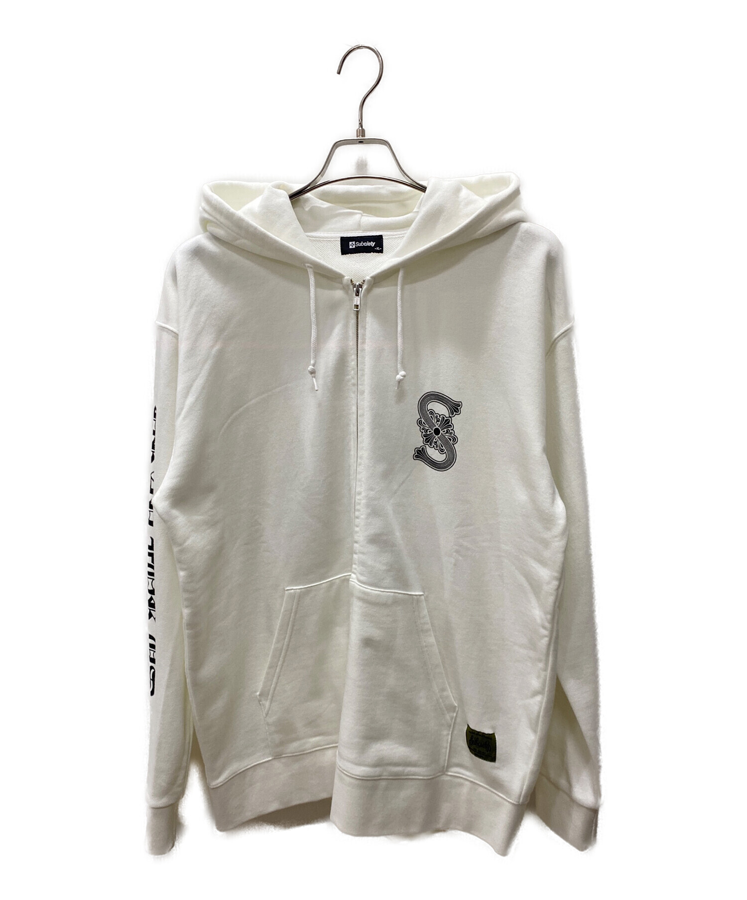 中古・古着通販】SUBCIETY (サブサエティ) ジップパーカー ホワイト 