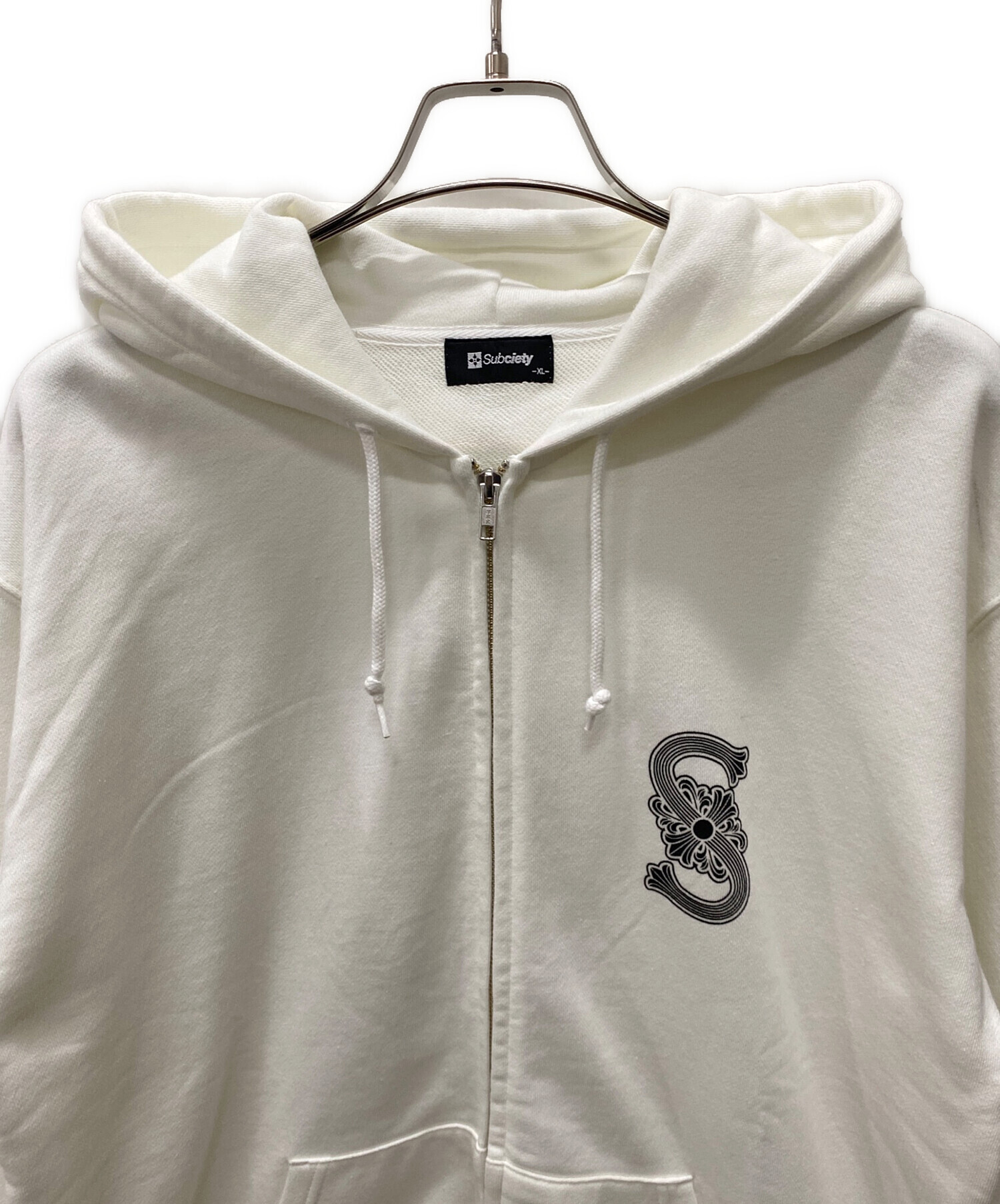 中古・古着通販】SUBCIETY (サブサエティ) ジップパーカー ホワイト