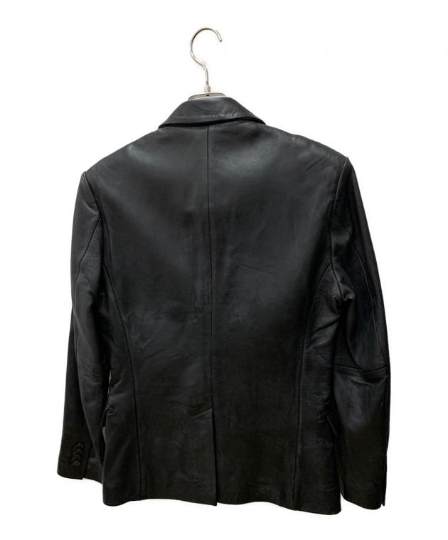 リューグーレザーズ ラムレザー ジャケット 裏地ペイズリー シャツ 希少LL 黒 中古・古着通販】LIUGOO LEATHERS (リューグーレザーズ) ラムレザー