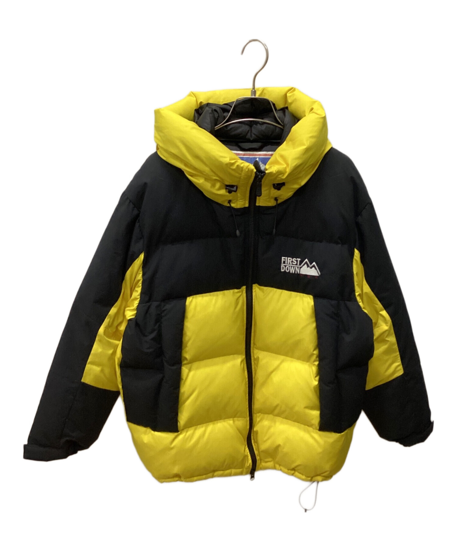 FIRST DOWN ファーストダウン　ダウンジャケット イエロー/ブラック 中古・古着通販】FIRST DOWN (ファーストダウン) ダウンジャケット