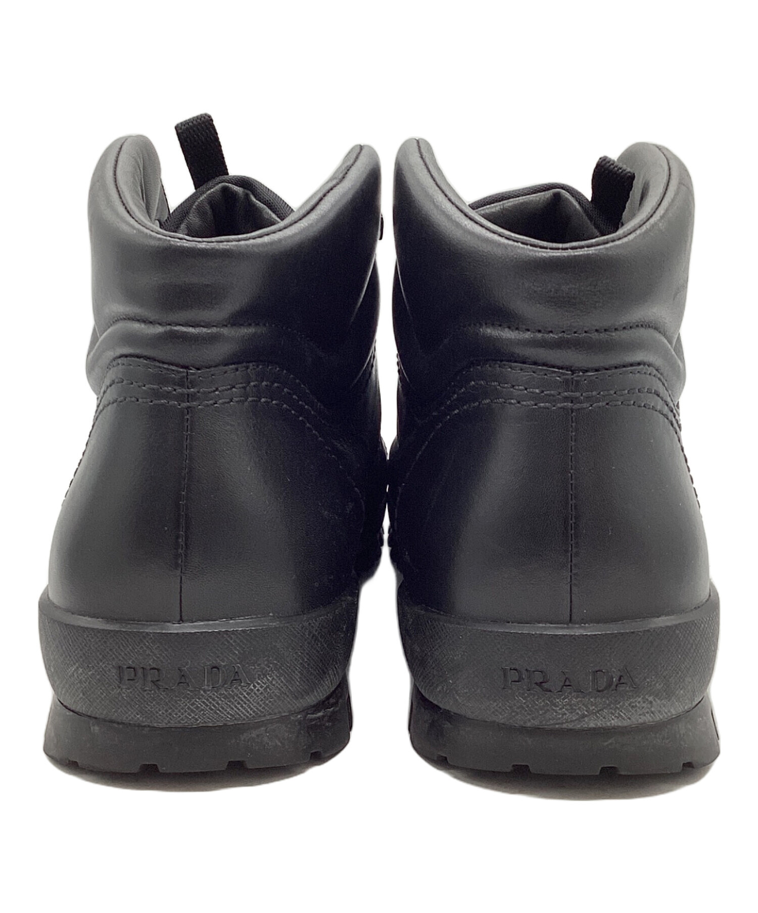 中古・古着通販】PRADA (プラダ) トレッキングブーツ ブラック サイズ