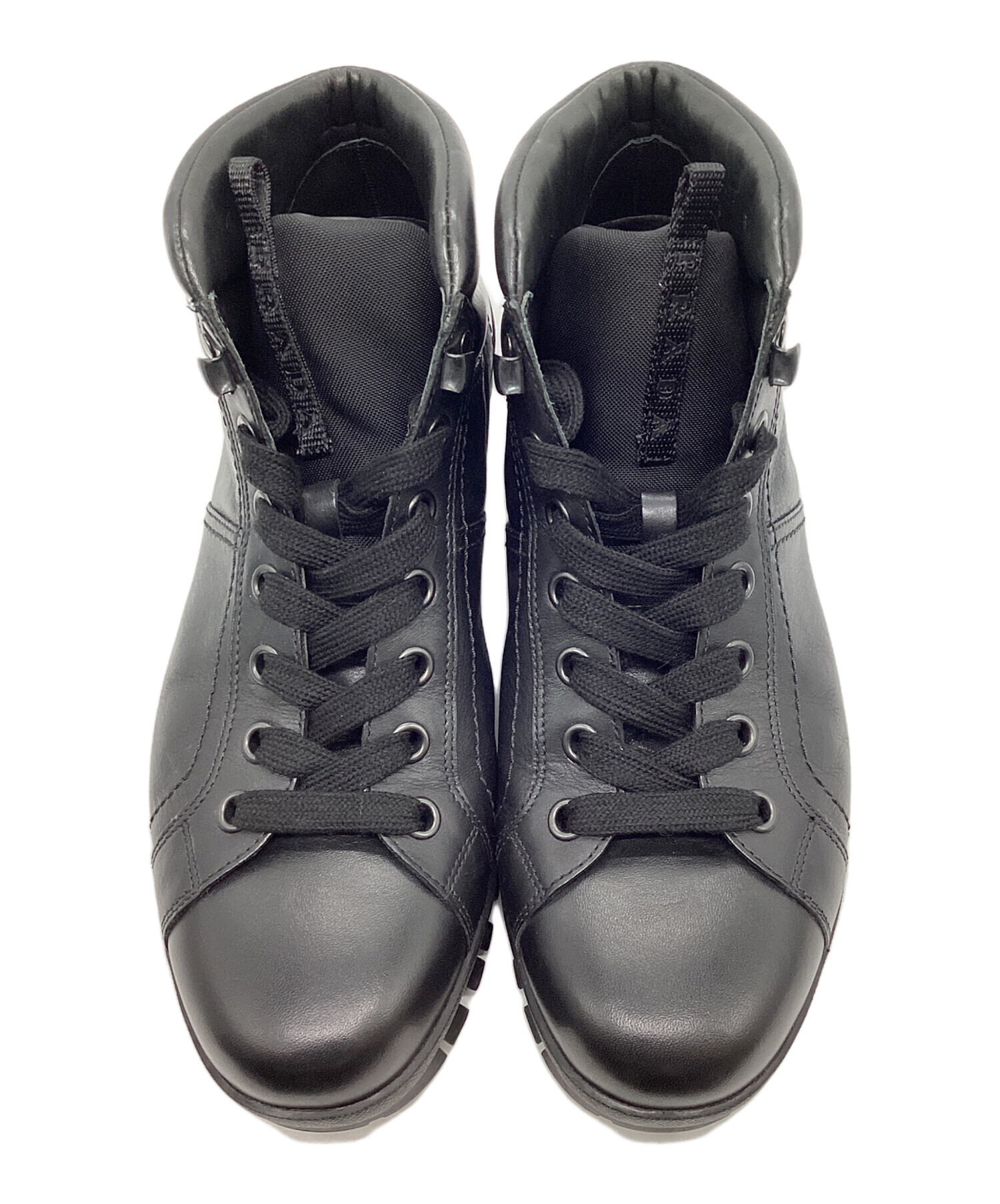 中古・古着通販】PRADA (プラダ) トレッキングブーツ ブラック サイズ