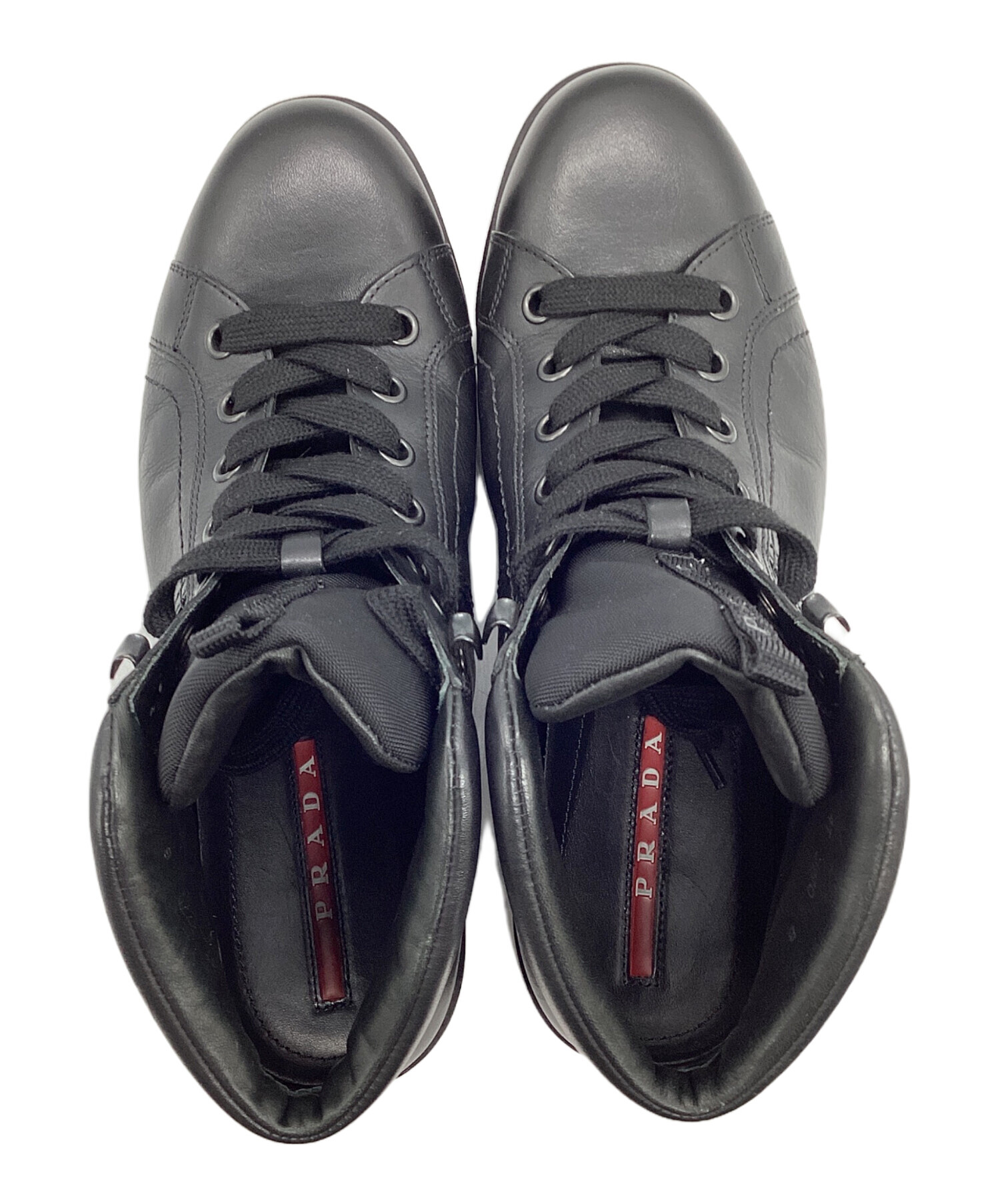 中古・古着通販】PRADA (プラダ) トレッキングブーツ ブラック サイズ
