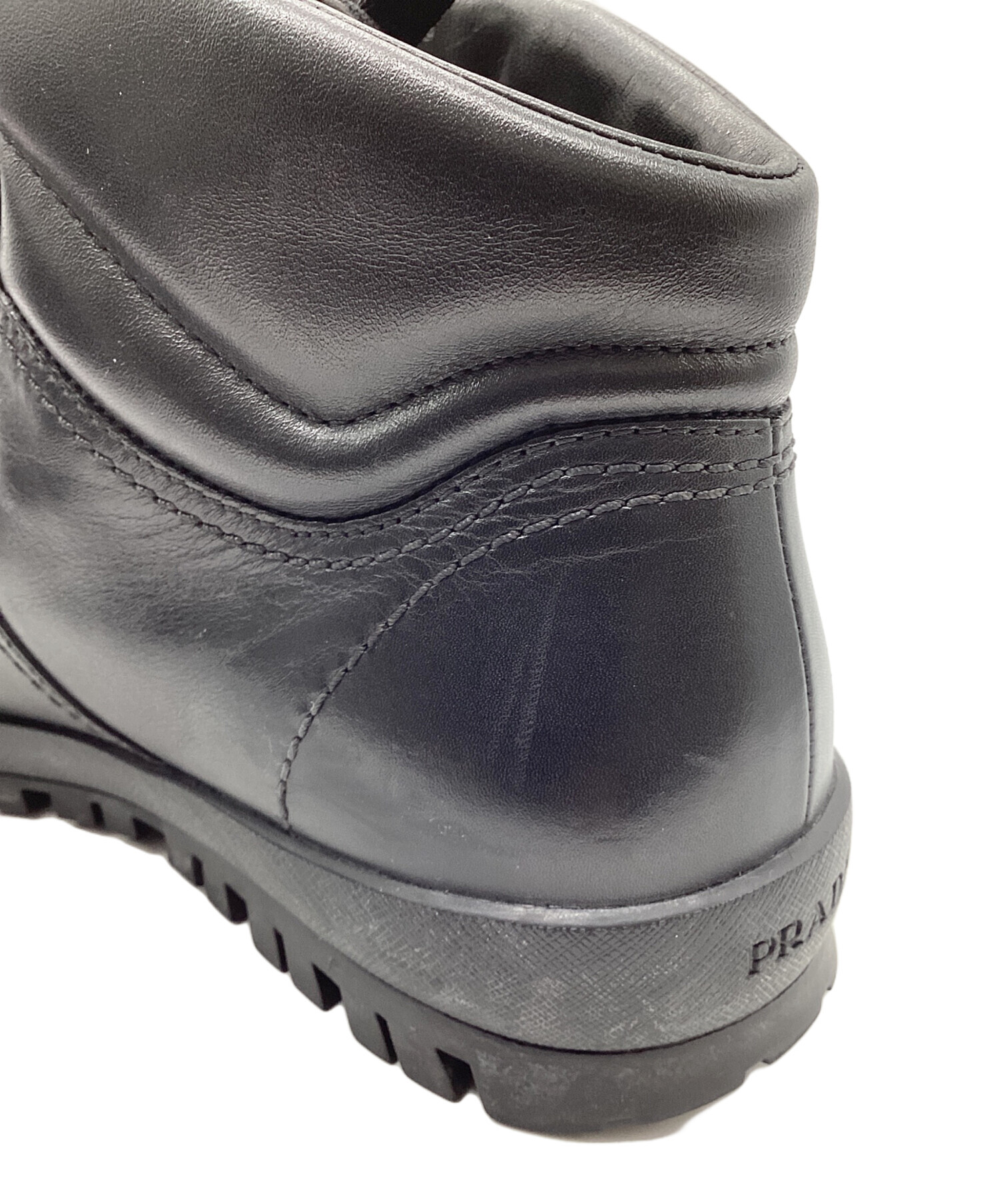 中古・古着通販】PRADA (プラダ) トレッキングブーツ ブラック サイズ