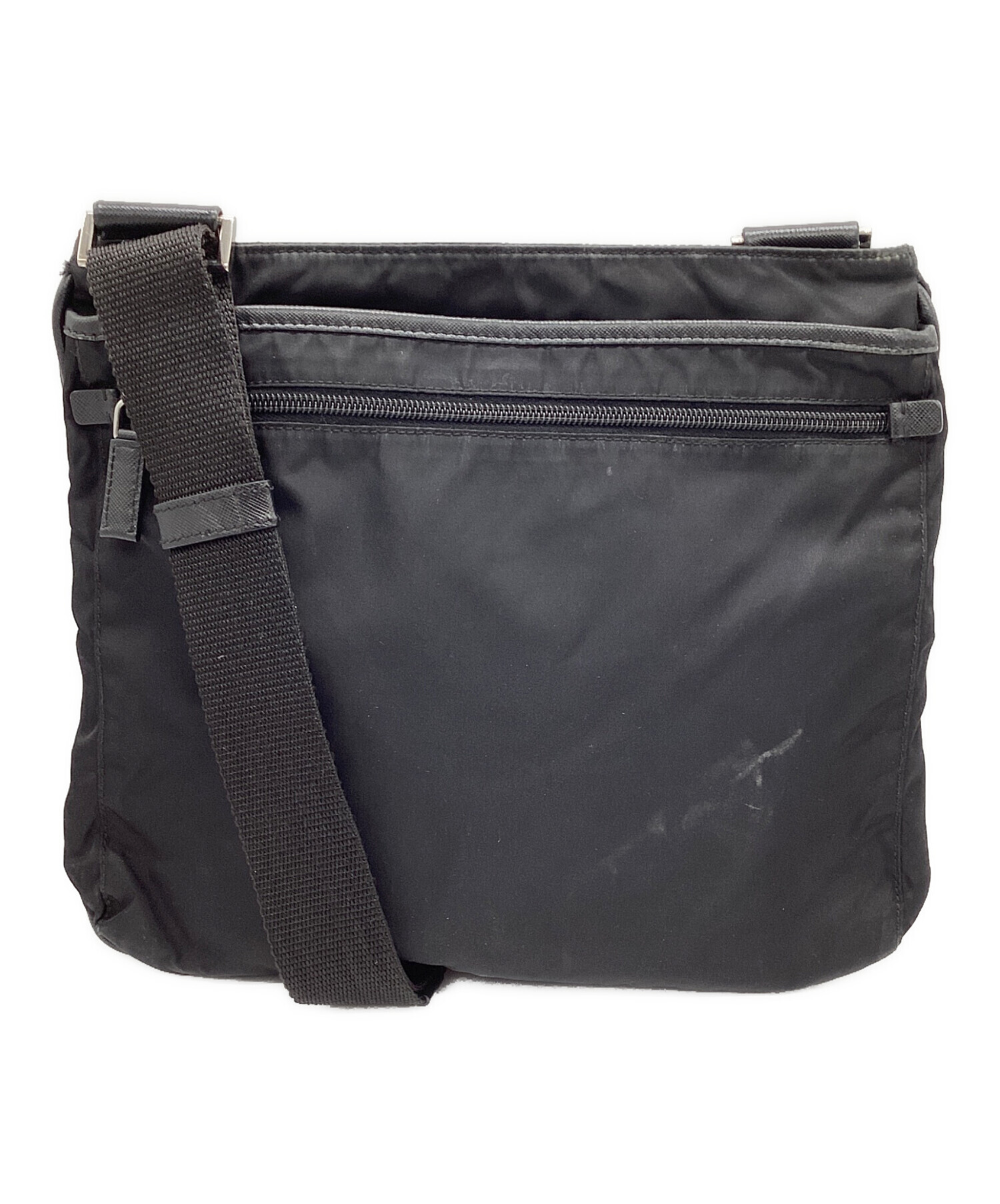 中古・古着通販】PRADA (プラダ) ナイロンショルダーバッグ ブラック