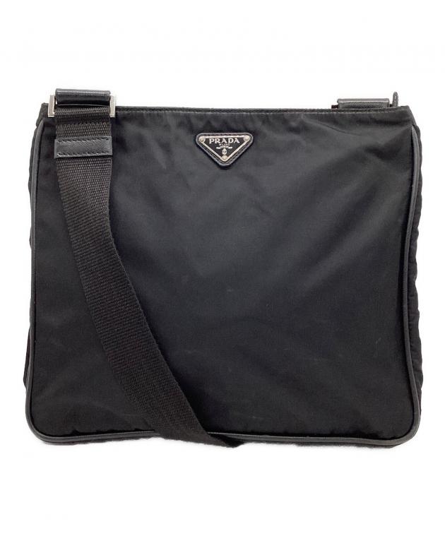 中古・古着通販】PRADA (プラダ) ナイロンショルダーバッグ ブラック
