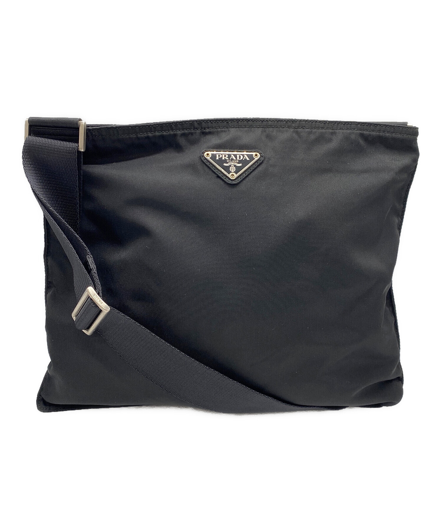 中古・古着通販】PRADA (プラダ) ナイロンショルダーバッグ ブラック