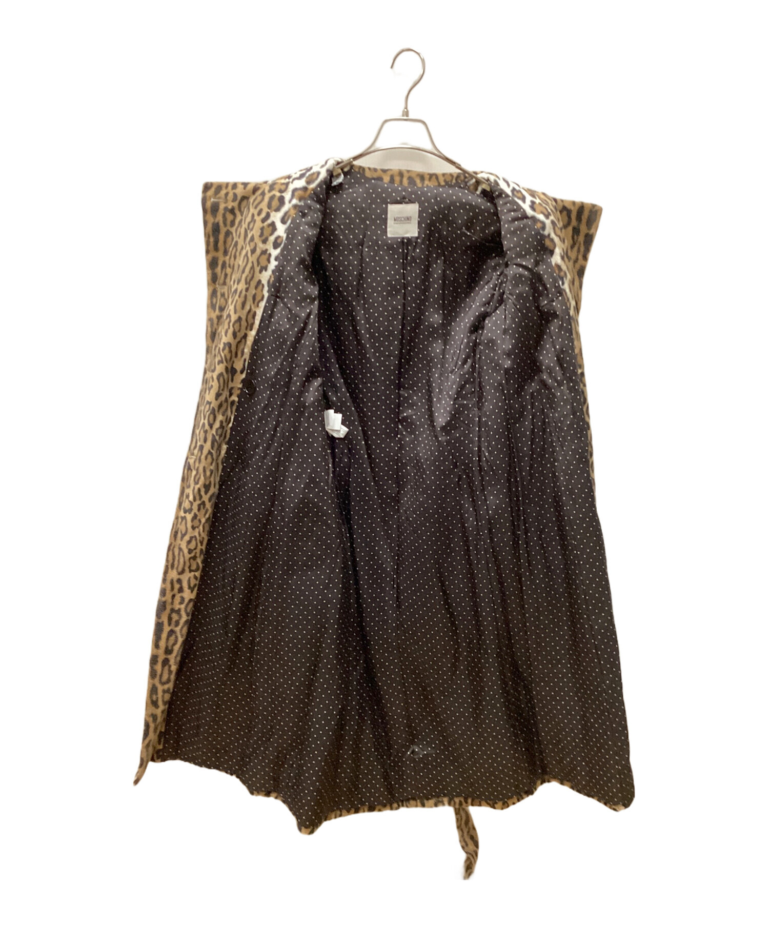 中古・古着通販】MOSCHINO (モスキーノ) レオパード柄コート ベージュ