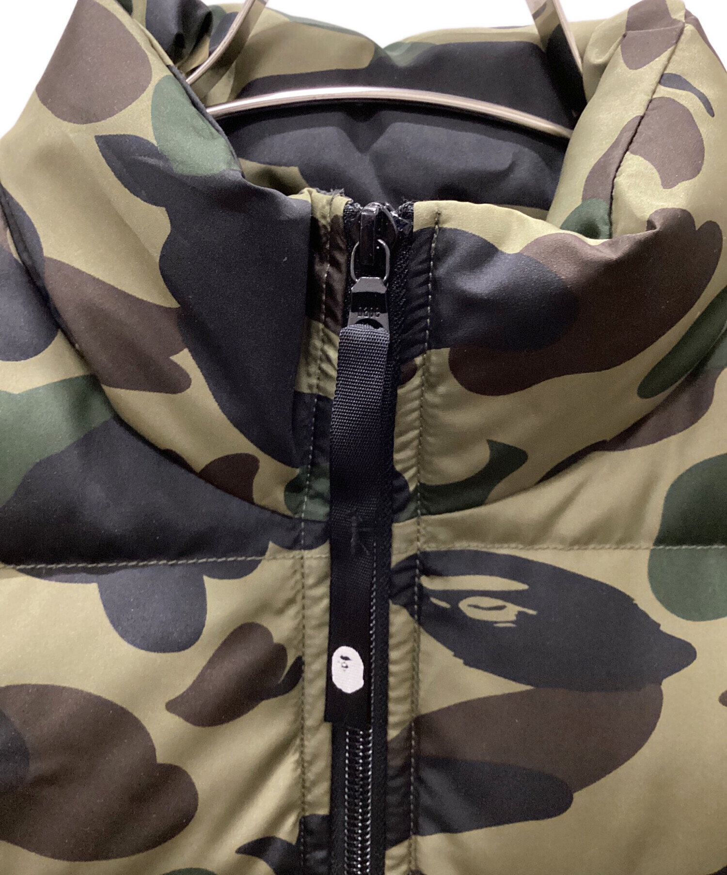 貴重レア★A BATHING APE エイプ ダウンベスト カーキ XL 中古・古着通販】A BATHING APE (ア ベイシング エイプ) ダウンベスト