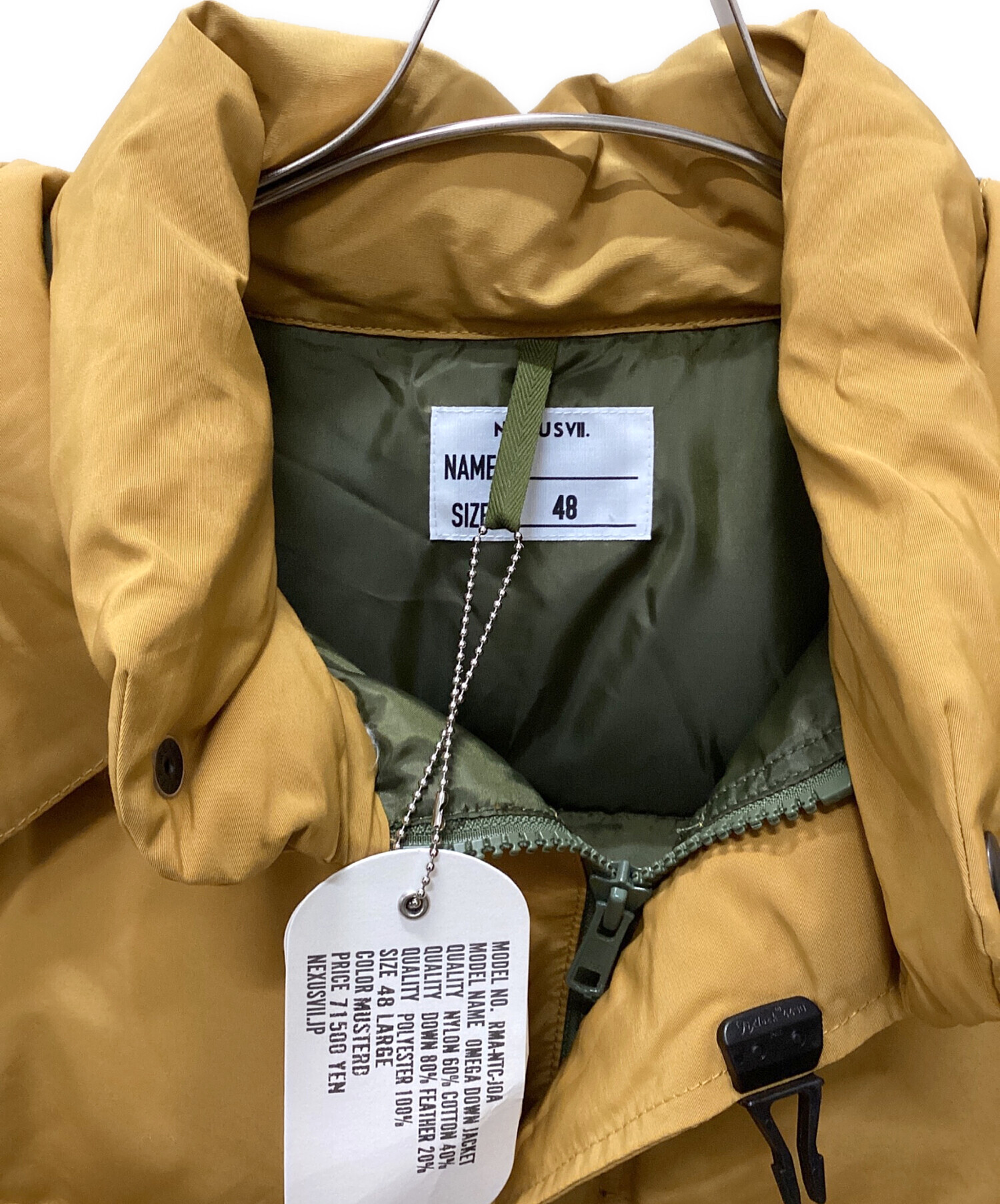 中古・古着通販】NEXUSVII (ネクサスセブン) OMEGA DOWN JAKET