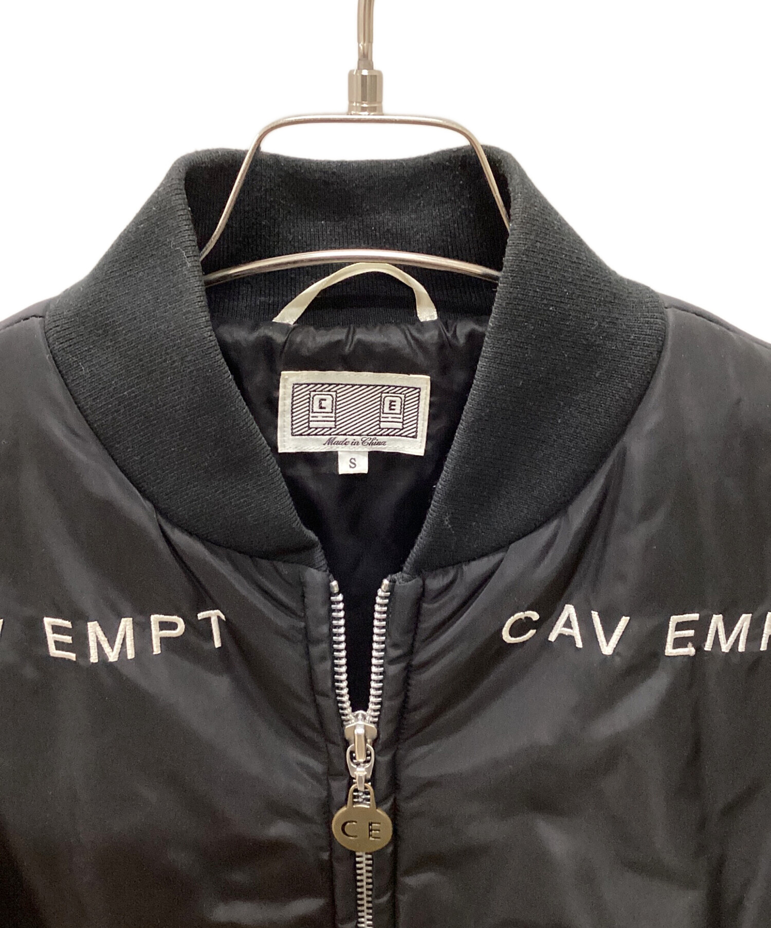 初期 C.E cav empt MA-1 ボンバー ジャケット ブラック 黒 S 初期 C.E cav empt MA-1 ボンバー ジャケット ブラック 黒 S PU合皮