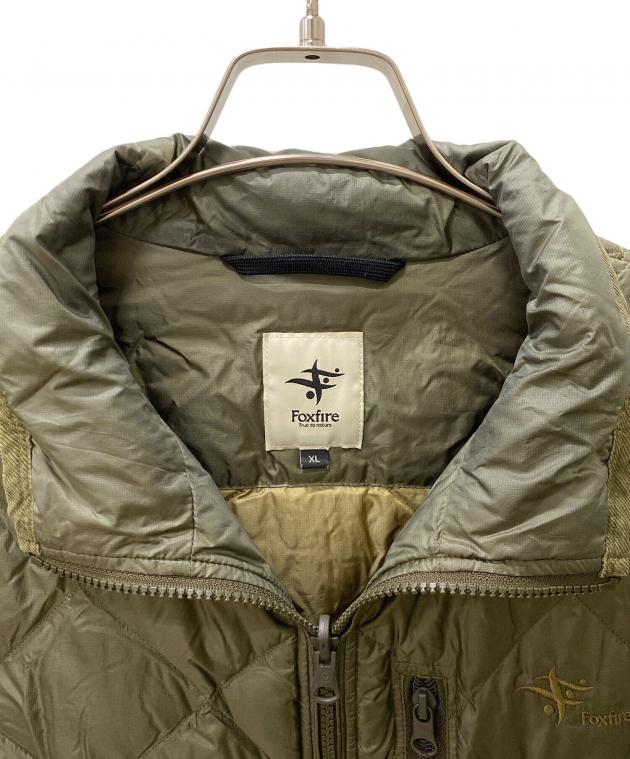【美品】Foxfire クエーサーダウンジャケット 5113903 オリーブ M FOX FIRE(フォックスファイヤー) quasar down jacket クエーサー