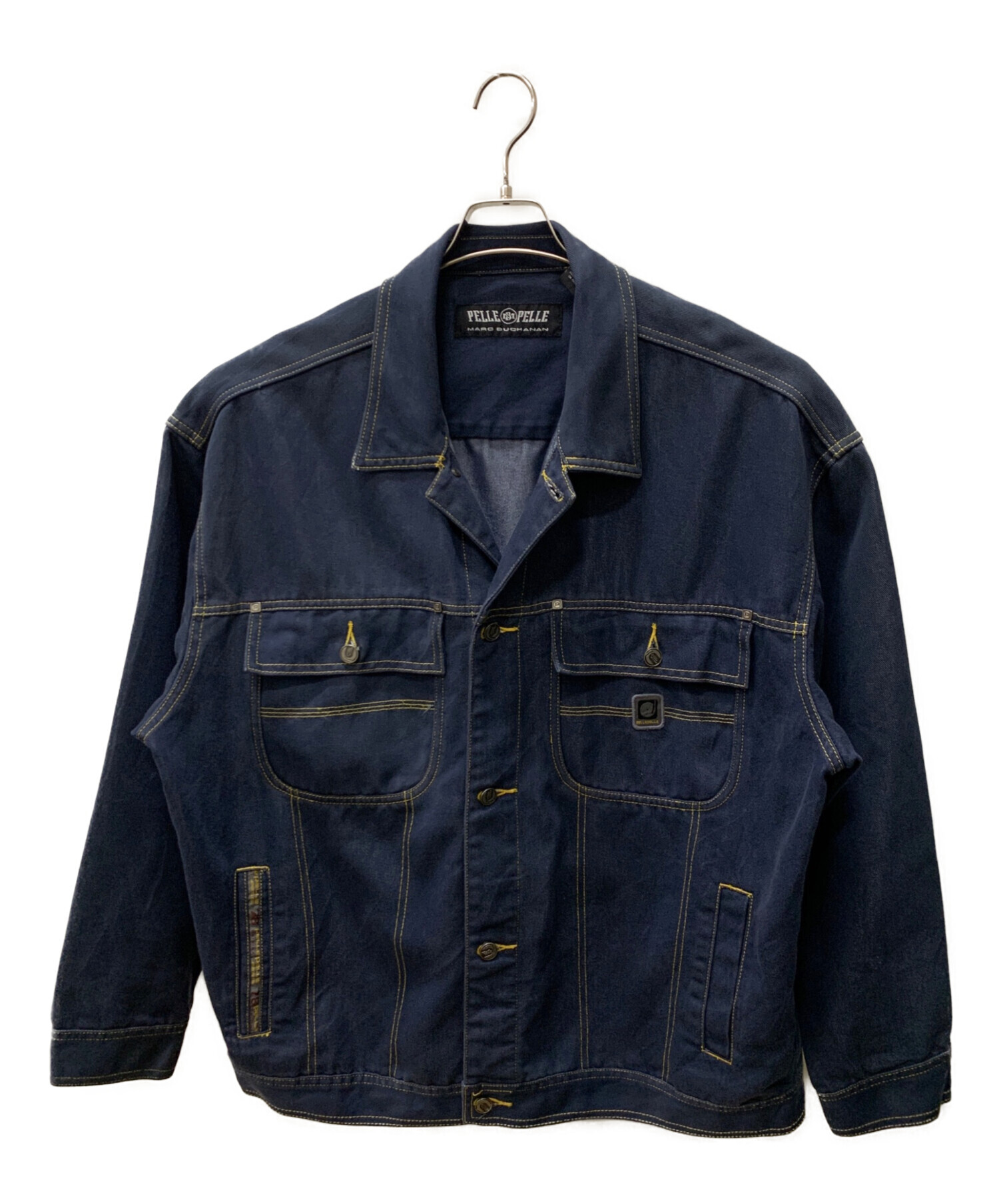 【希少】pellepelle デニムジャケット XXL 中古・古着通販】pellepelle (ペレペレ) デニムジャケット ネイビー