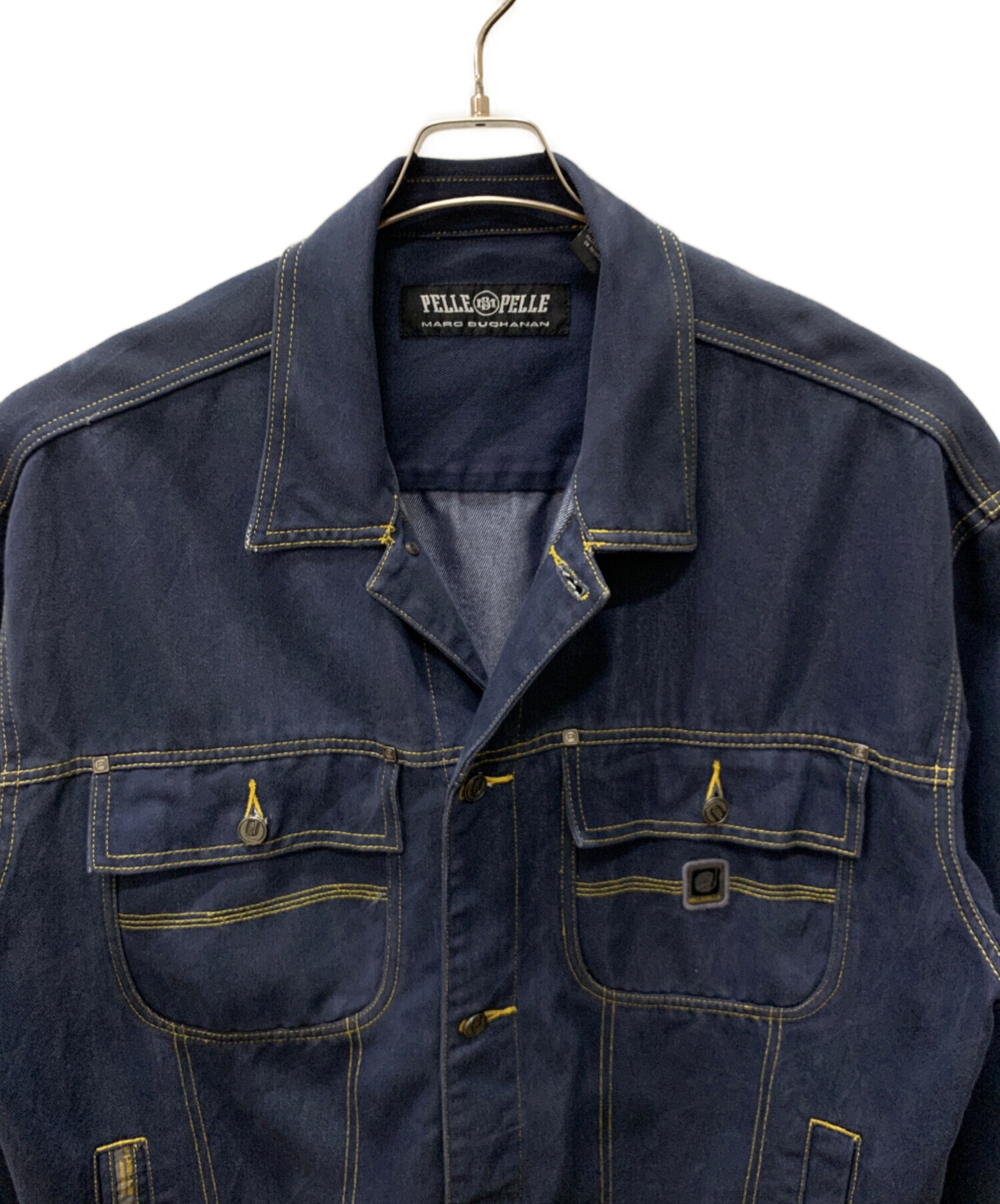 中古・古着通販】pellepelle (ペレペレ) デニムジャケット ネイビー