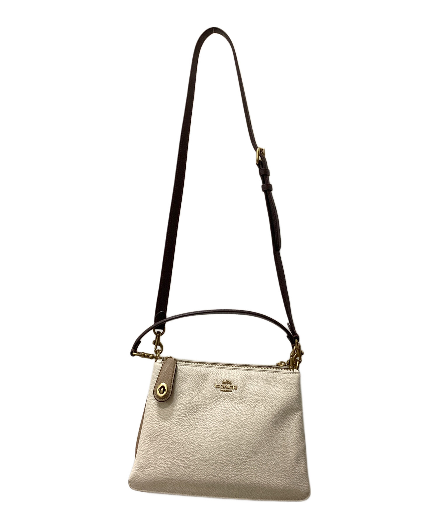 中古・古着通販】COACH (コーチ) 2WAYバッグ ベージュ｜ブランド・古着