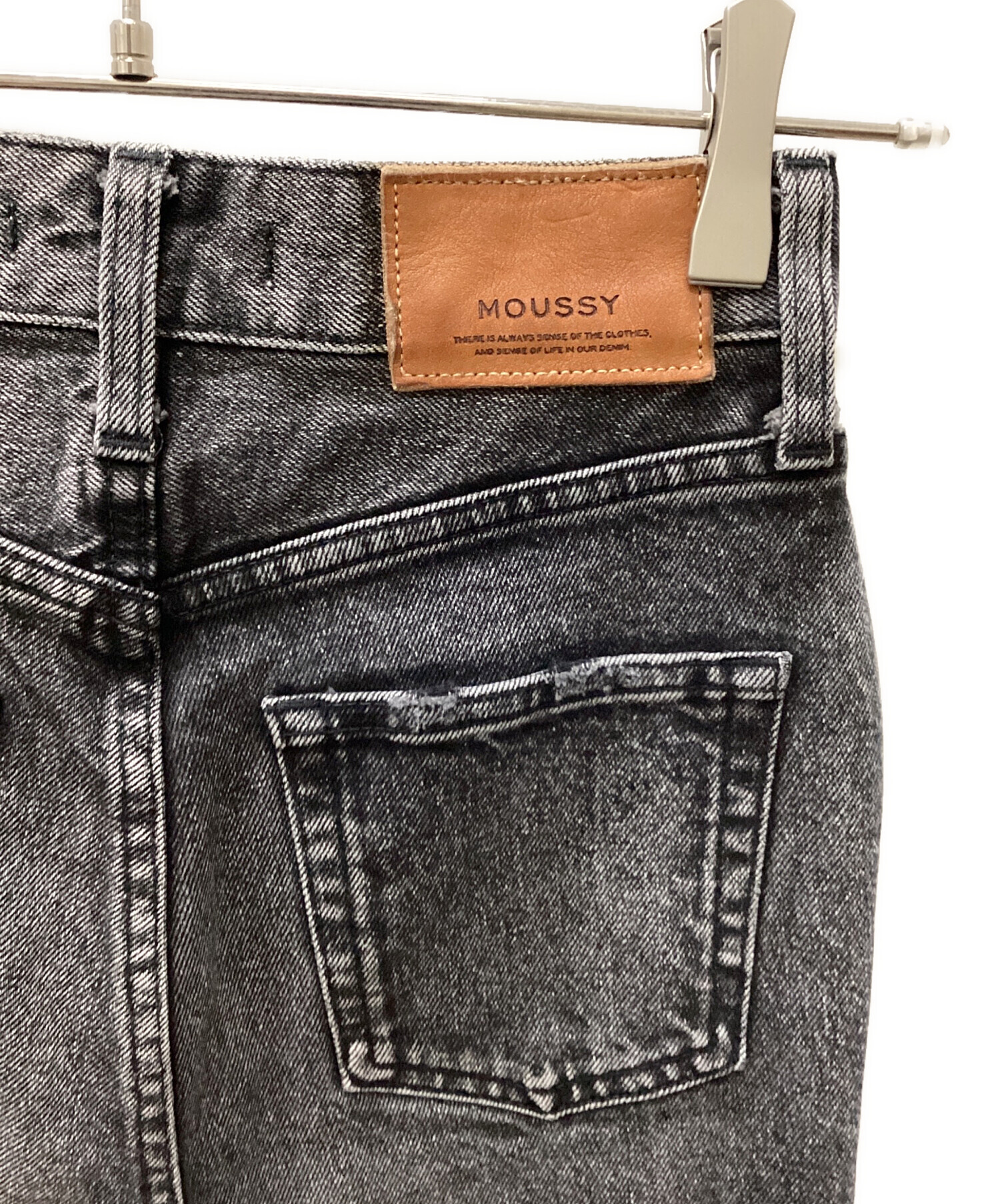 中古・古着通販】moussy (マウジー) MVS FLAREデニムパンツ ブラック