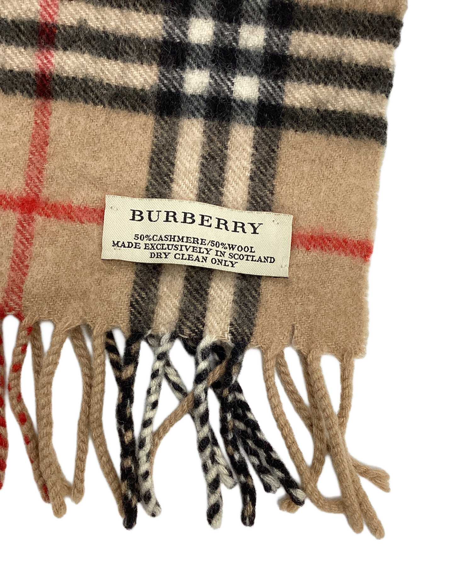 中古・古着通販】BURBERRY (バーバリー) マフラー ベージュ｜ブランド