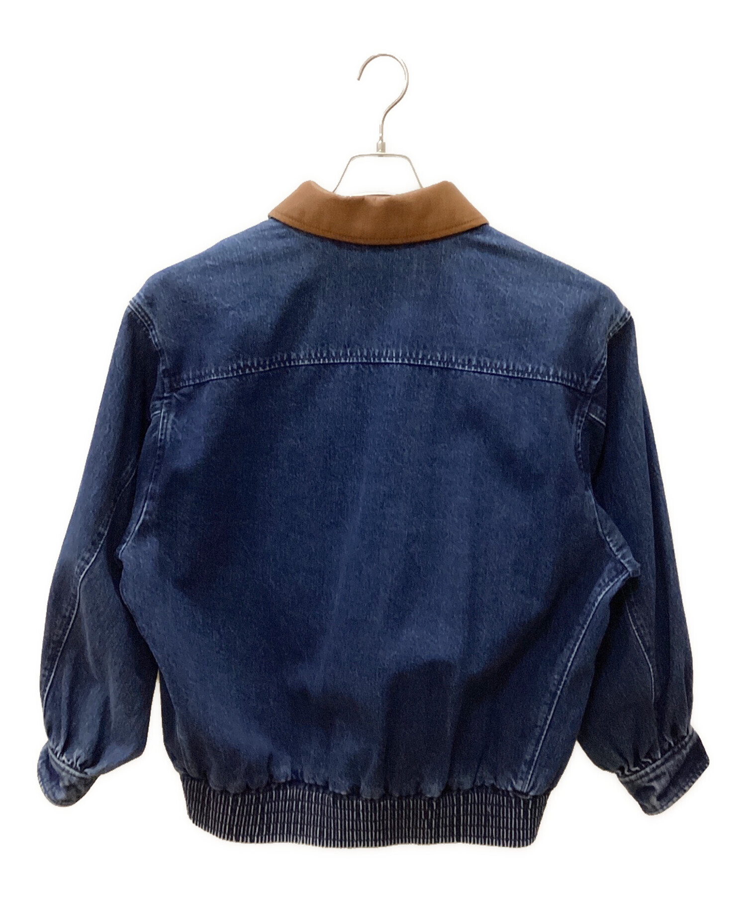 MOUSSY 2ndタイプ ヴィンテージ加工 デニムジャケット 1 マウジー 中古・古着通販】moussy (マウジー) レザーカラーデニムジャケット