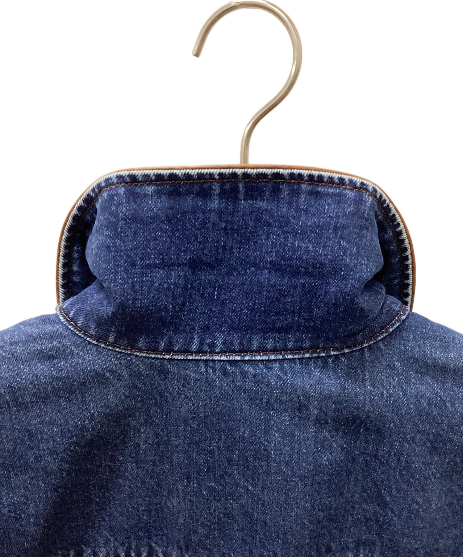 中古・古着通販】moussy (マウジー) レザーカラーデニムジャケット