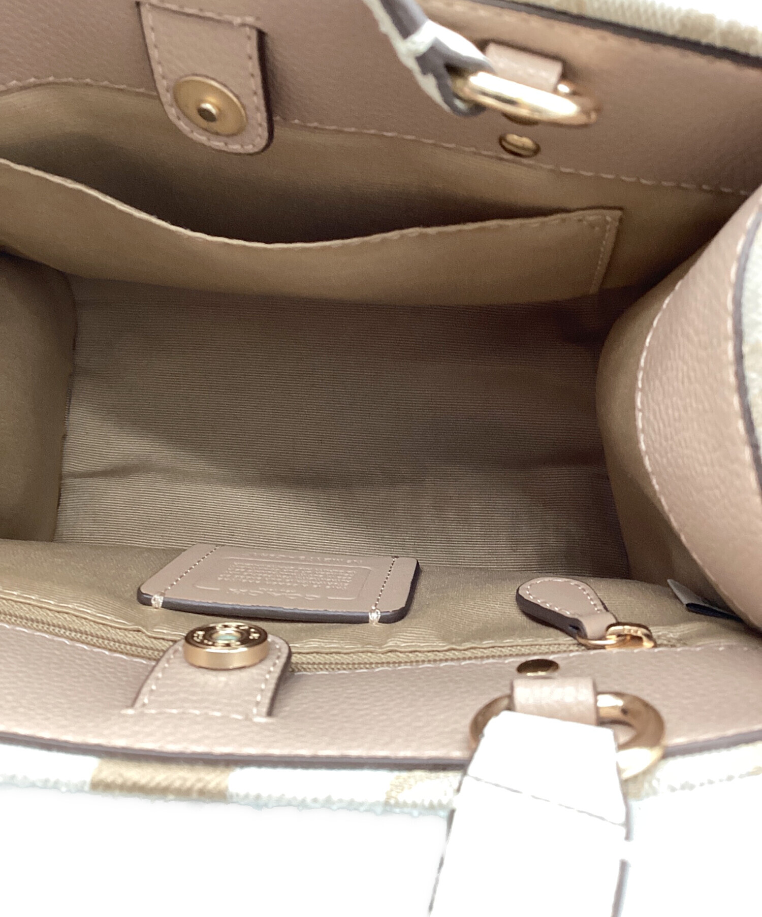 中古・古着通販】COACH (コーチ) 2WAYショルダーバッグ ベージュ