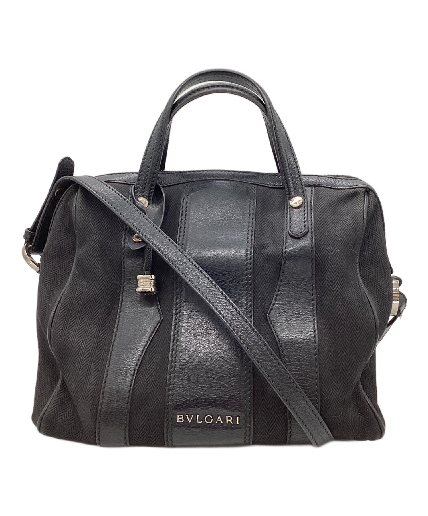 中古・古着通販】BVLGARI (ブルガリ) 2WAYショルダーバッグ ブラック