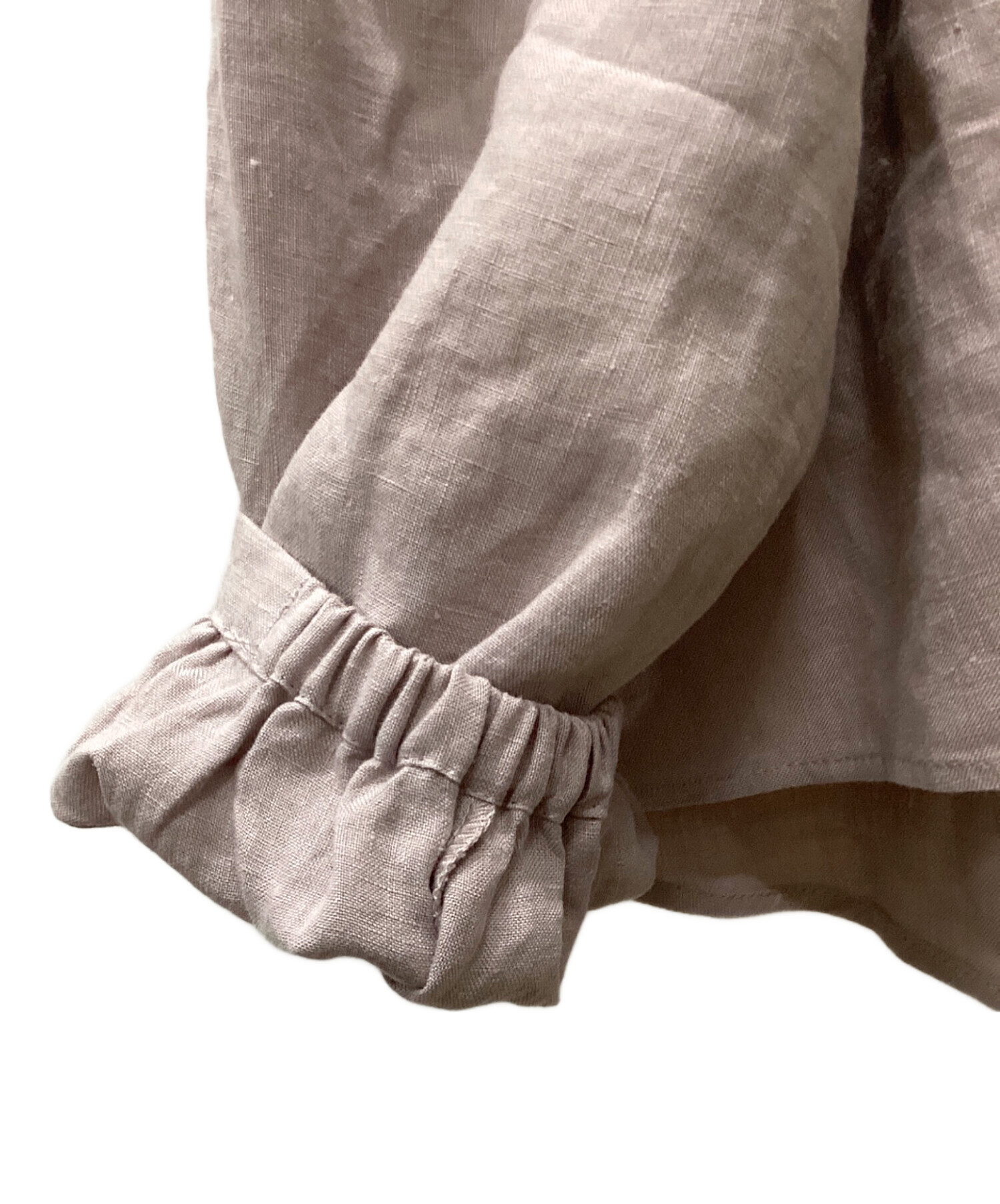 専用出品★TSUHARU★立川限定ブラウス 立川店/EC限定】リネン前開きフリルブラウス（オフホワイト/ブラック