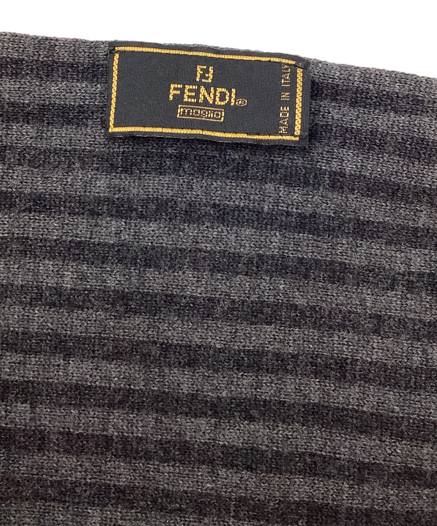 中古・古着通販】FENDI (フェンディ) マフラー グレー×ブラック